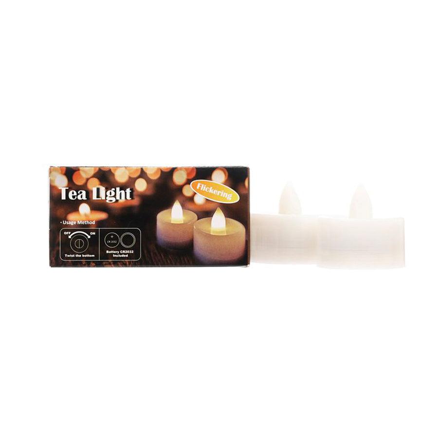 Premium LED Candle Lights (Set of 2) with CR2032 Battery - Flameless Decorative Candles for Home, Wedding, Party & Romantic Ambiance