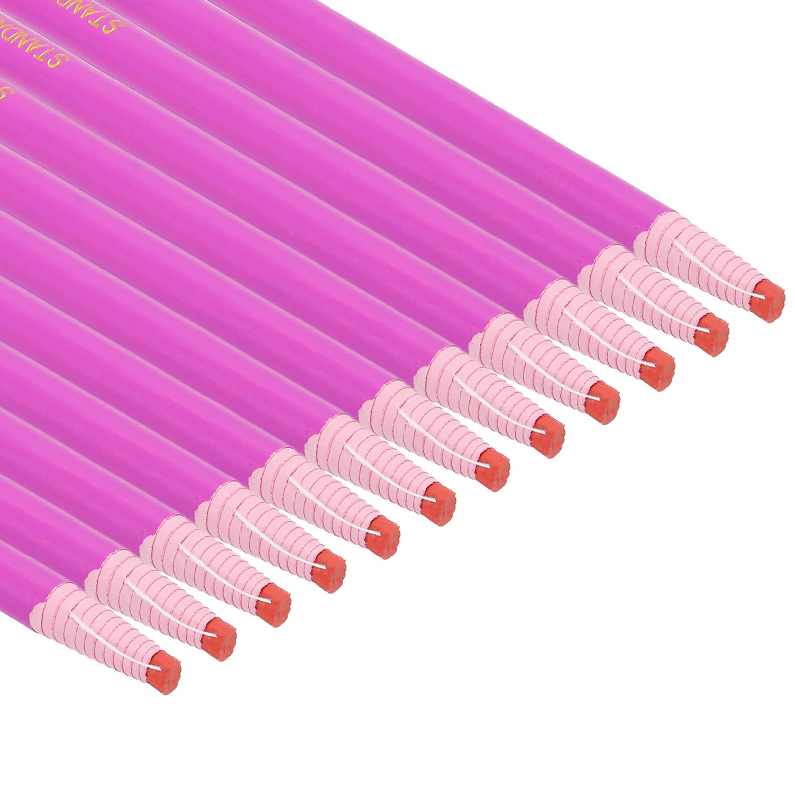 PATIKIL 36 Pack Peel-Off Grease Wax Pencils - Wooden China Markers for Glass, Fabric, Film, Paper, Vinyl & Metal - Pink | Ideal for Garment Marking, Industrial Labeling & Craft Projects
