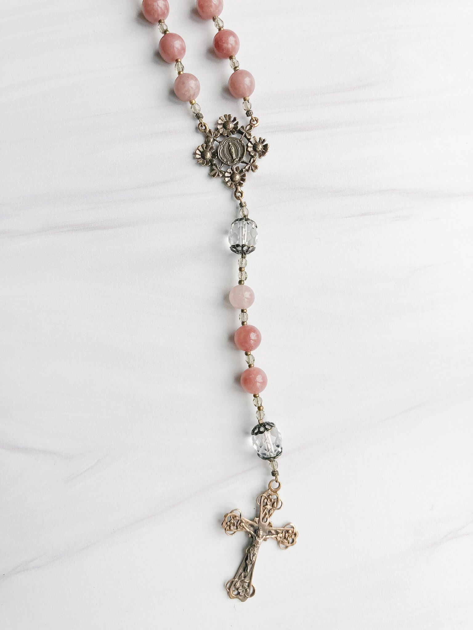 Our Lady's Garden Rosary - Beautiful Handmade Catholic Prayer Beads for Devotion & Meditation | Perfect for Home Altar, Church Use & Spiritual Gifts