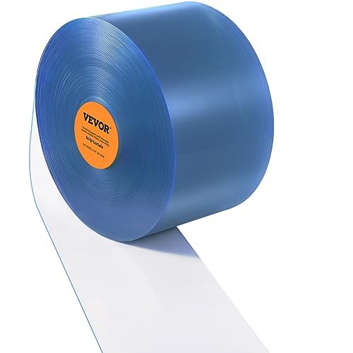 VEVOR Clear PVC Vinyl Strip Curtain - 164' Length x 8