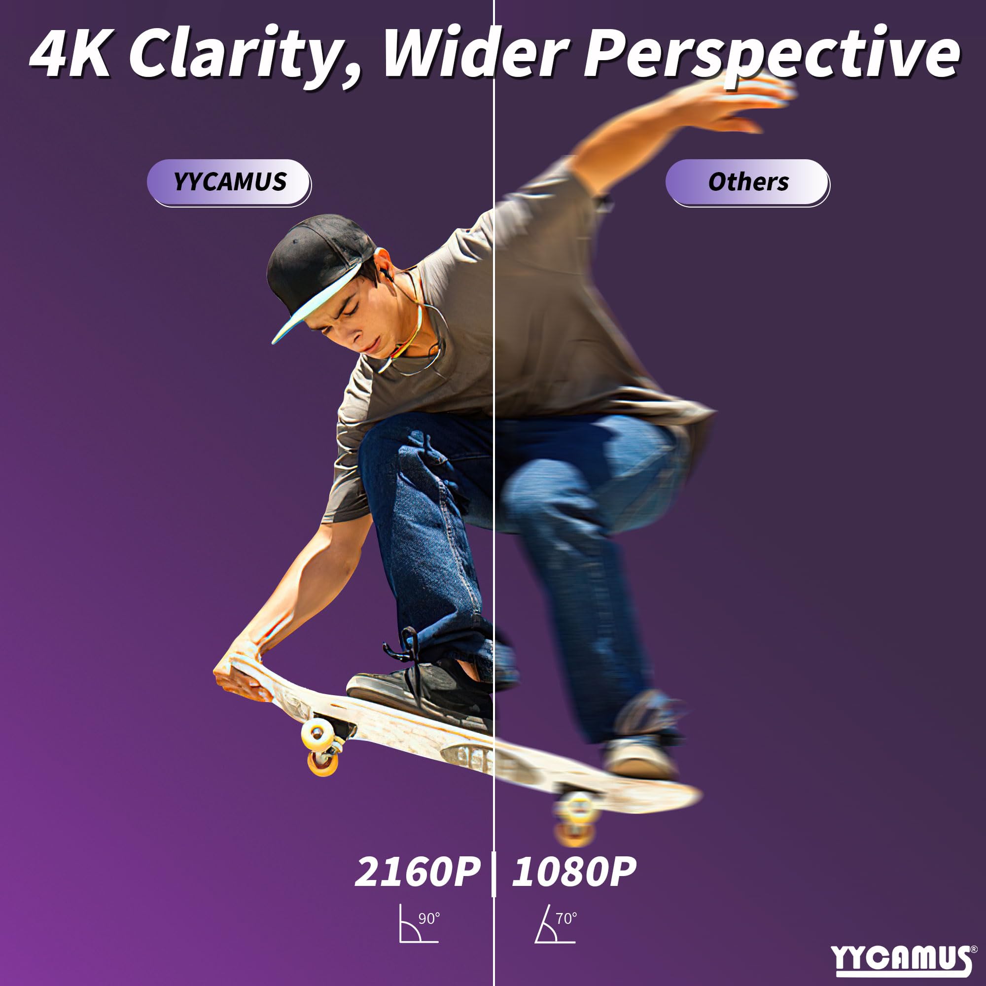 4K Camera Glasses - HD Smart Sunglasses with Built-in Camera, UV Protection Sunglasses for Outdoor Activities, Travel, Sports & Action Videos | Perfect for Vlogging, Cycling, Hiking & Adventure Recording