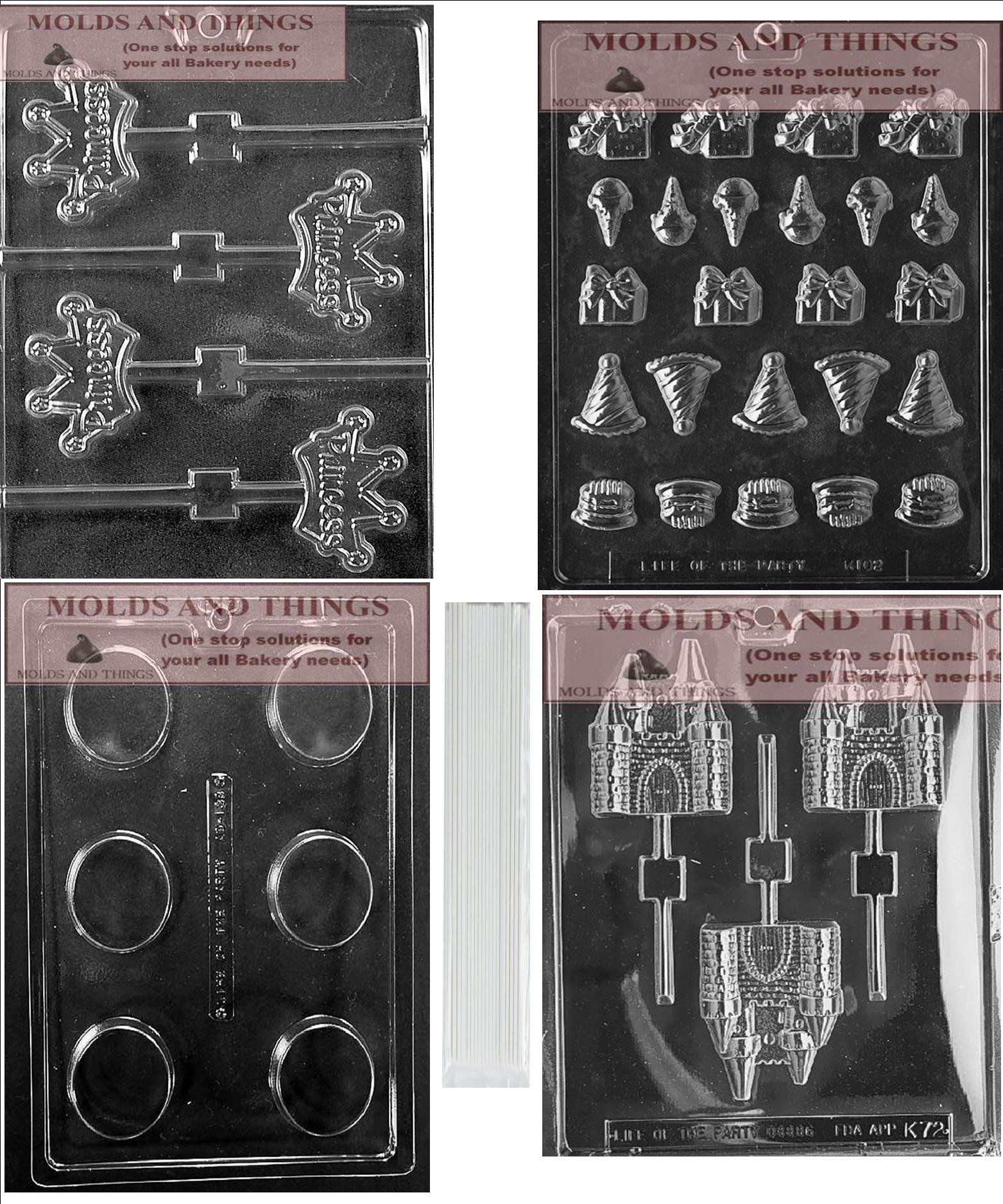 Princess Kit Chocolate Mold for Candy & Cookies - Birthday & Castle Decor