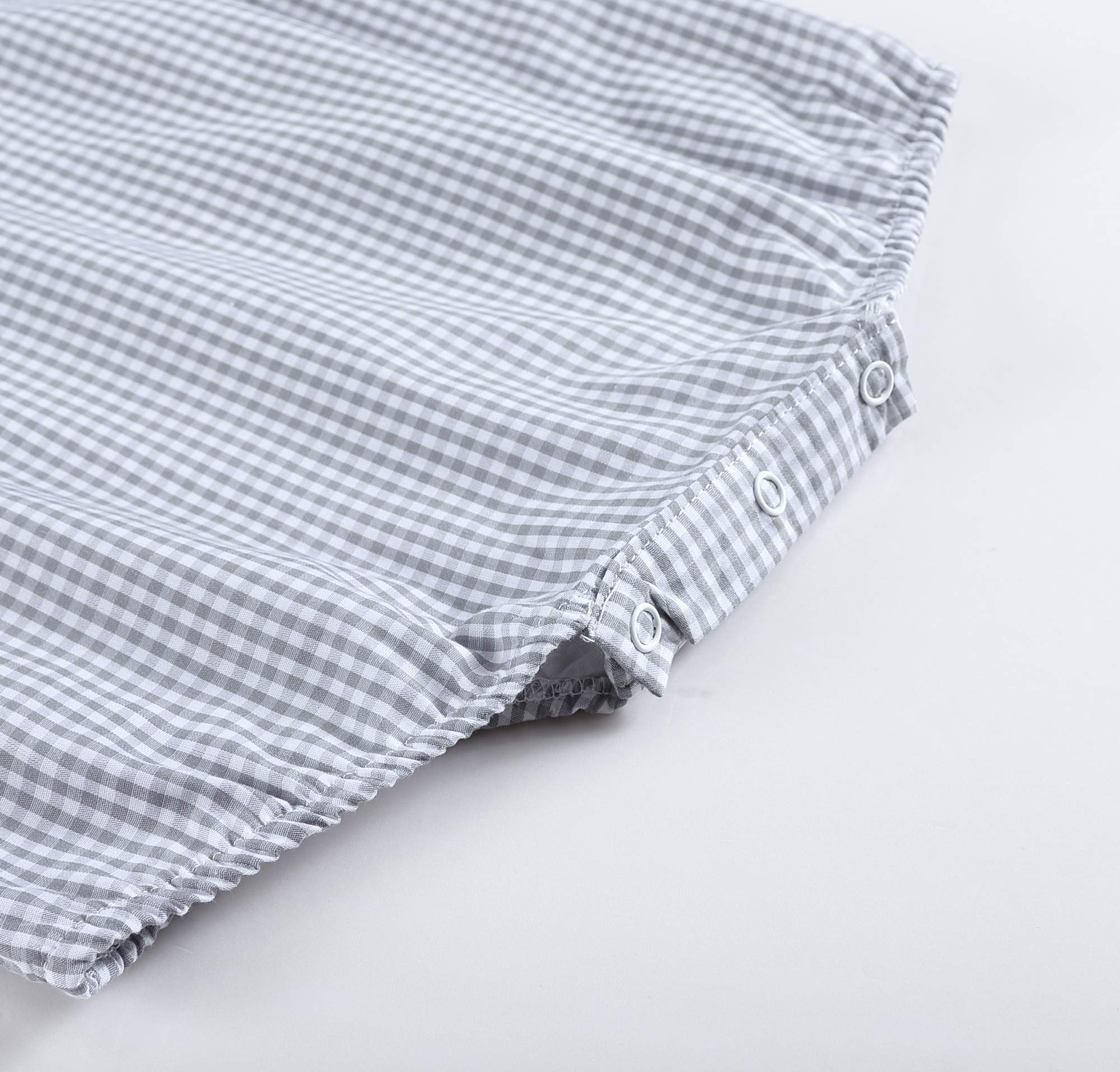 Lil Cactus Baby & Toddler Boys Girls Seersucker Gingham Bubble Romper - Soft Cotton One-Piece Outfit for Newborn Infant Summer Playdate Beach Party