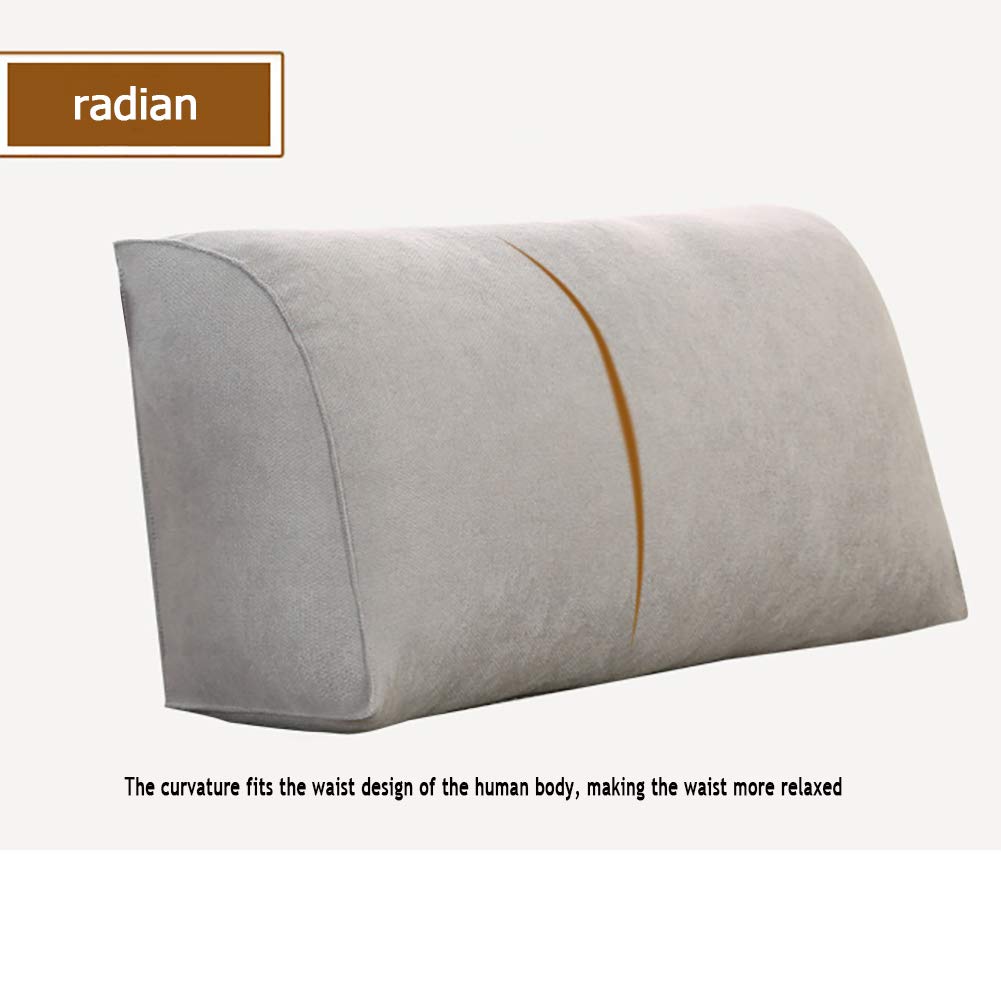 Triangular Wedge Pillow for Bed - Upholstered Backrest Cushion with Headboard Support, Perfect for Sitting Up in Bed, Reading, Relaxing - Great for Sofa, Chair & Bed Use (Ideal for Back Pain Relief, Nursing, Watching TV)