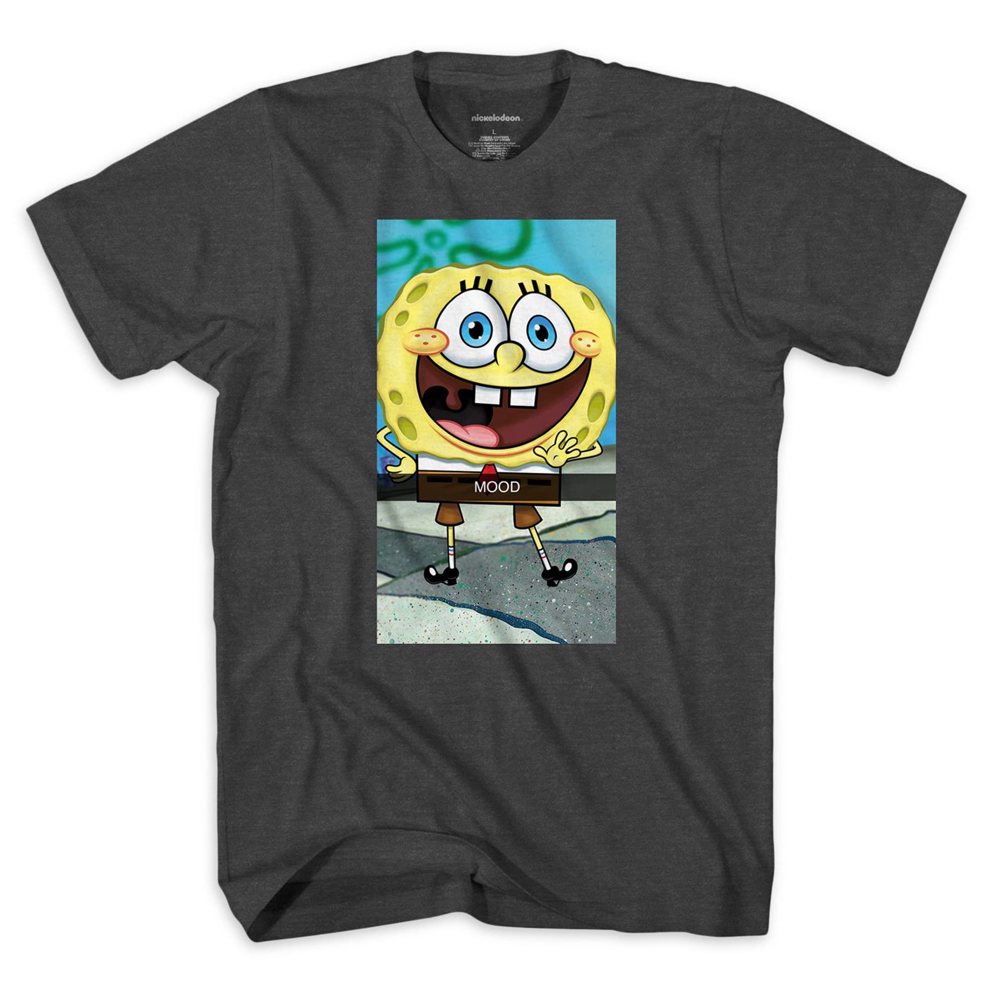SpongeBob SquarePants Boys' Short Sleeve Graphic T-Shirt | Nickelodeon Cartoon Character Tee | Fun Casual Wear for Kids & Playtime
