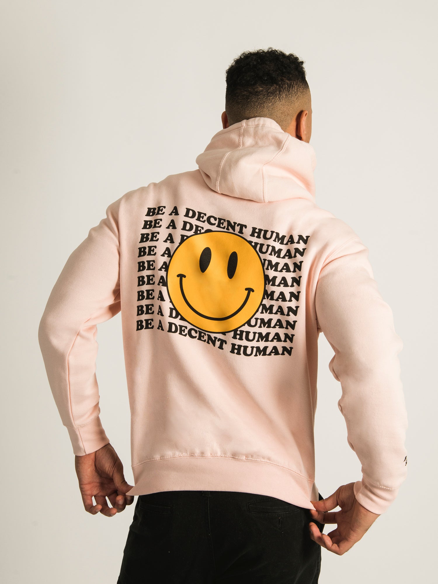 Barstool Sports Be a Decent Human Pullover Hoodie - Men's Casual Sweatshirt for Streetwear & Lounge Wear
