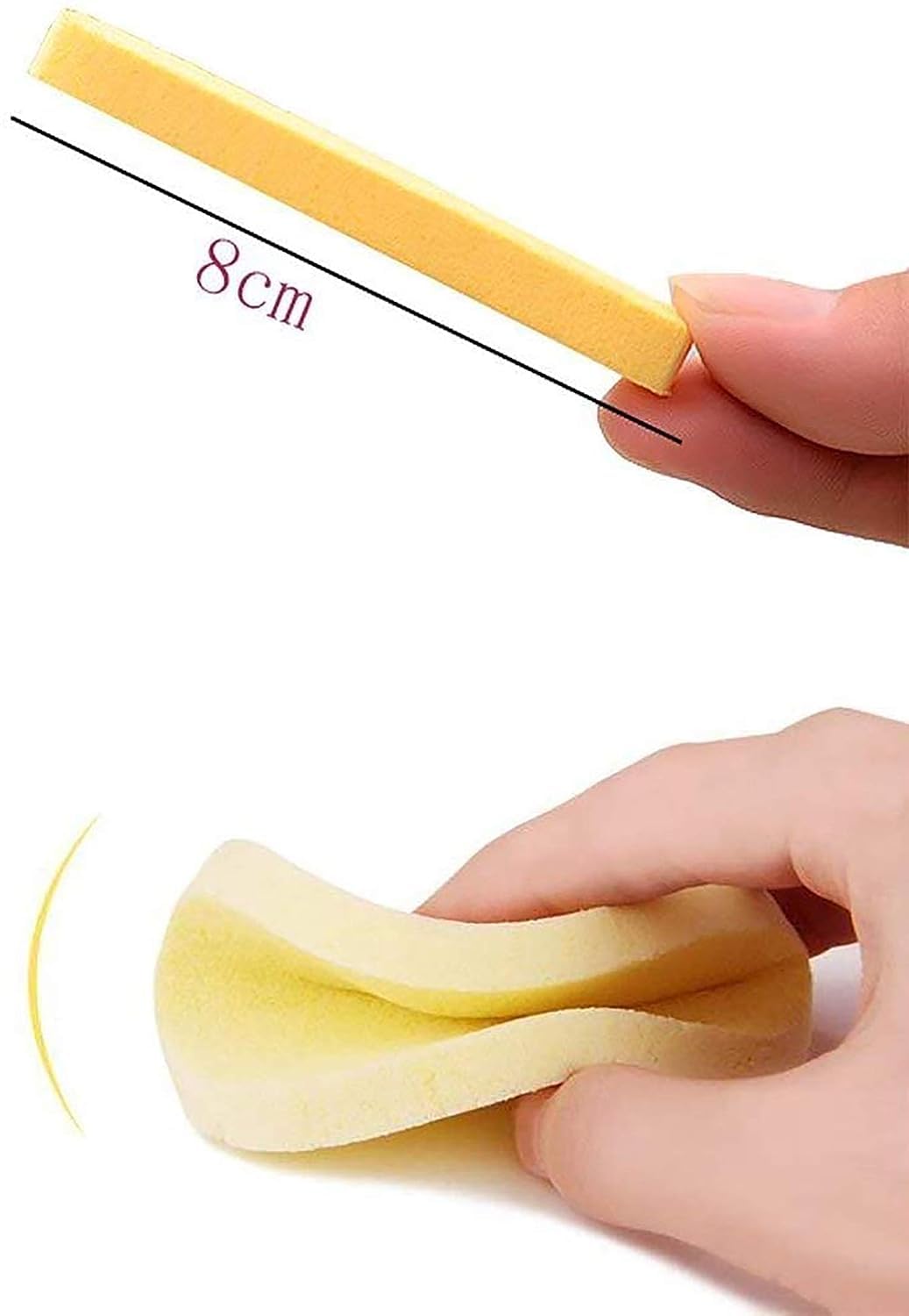 GOLD MAX 12-Piece Facial Cleansing Sponge Set - Soft Exfoliating Wash Puff for Deep Cleaning (Yellow, Medium Size) | Perfect for Daily Skincare Routine & Makeup Removal