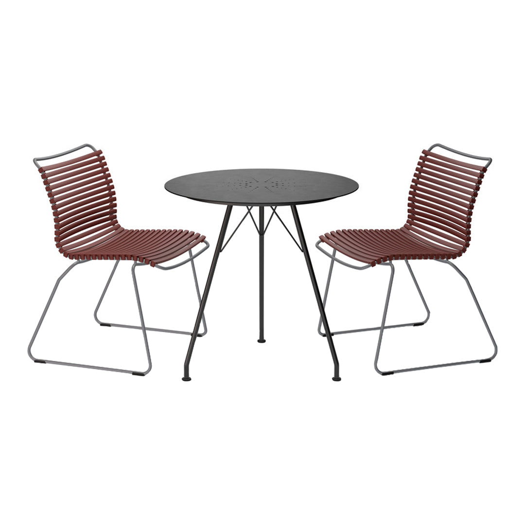 Click Outdoor Dining Chair - Waterproof & Foldable Patio Chairs for Backyard, Garden, Poolside - Comfortable Stackable Outdoor Furniture for Restaurant, Cafe, BBQ Party