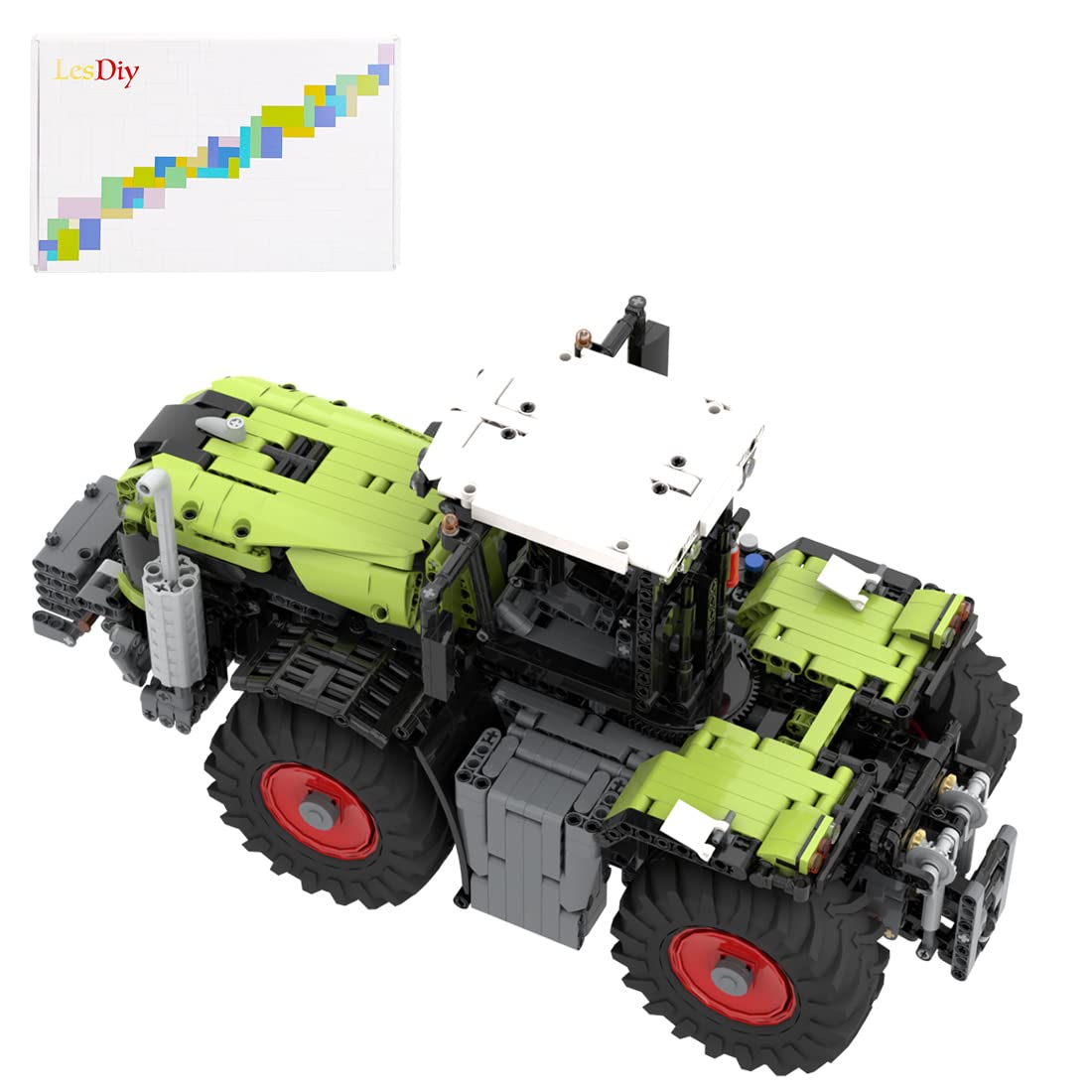 LOADS Technic Tractor Building Blocks Set - 1885 Pcs CLAAS Tractor Model Compatible with Lego Technic - STEM Educational Toy for Adults & Kids - Perfect for Construction Play and Collector Display