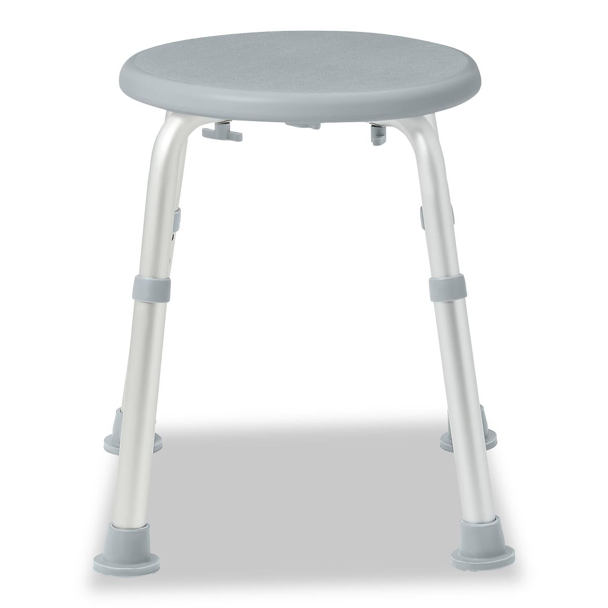 Medline Shower Stool - Adjustable Bath Seat with Non-Slip Feet for Elderly & Disabled, Portable Shower Chair for Safe Bathing (White) - Ideal for Seniors, Post-Surgery Recovery & Handicap Accessibility