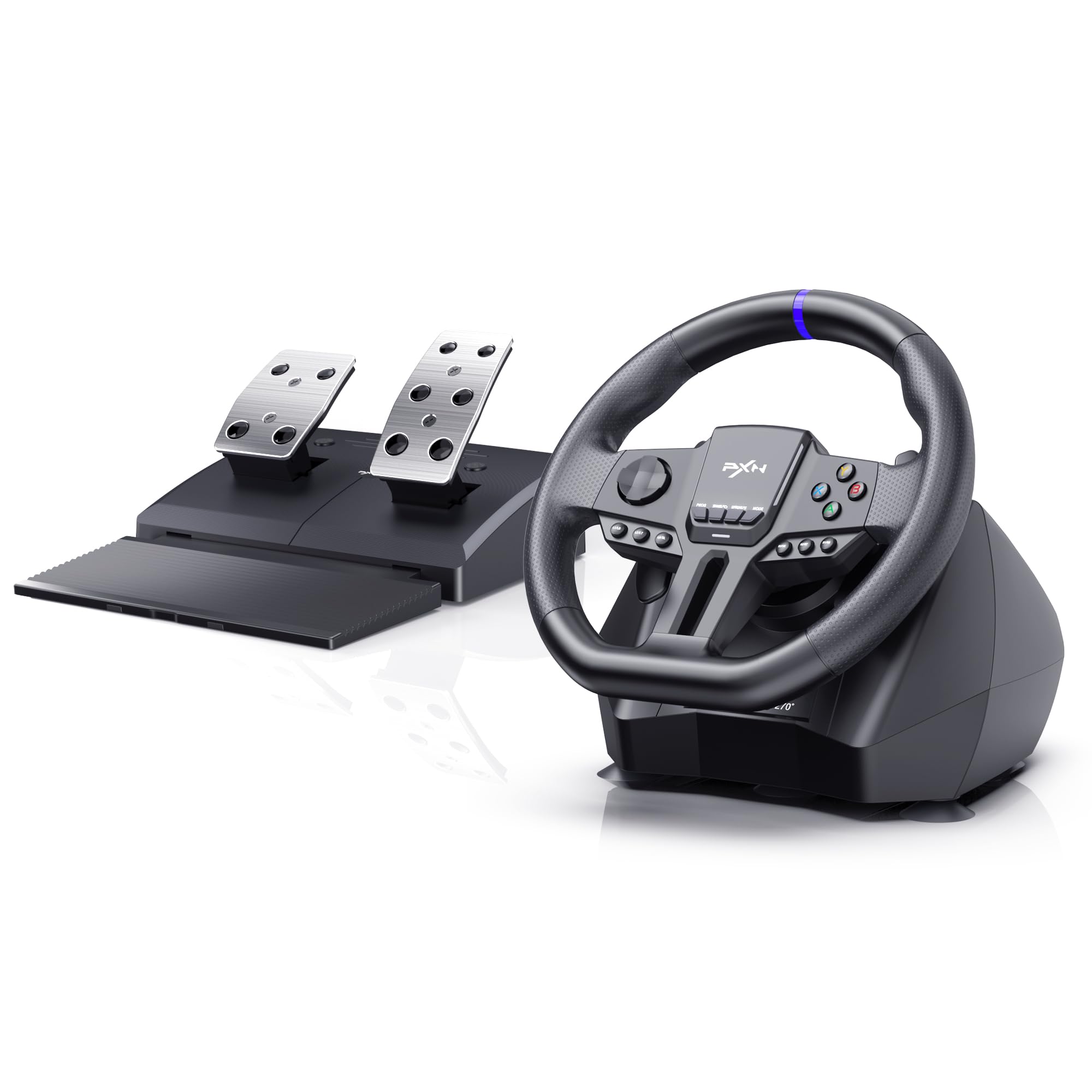 PXN V900 GEN2 Universal USB Racing Wheel - 270/900 Degree Adjustable Steering Wheel with Pedals for PS3, PS4, Xbox One, Xbox Series X/S, Nintendo Switch & Android TV - Perfect for Racing Simulators & Gaming Setups