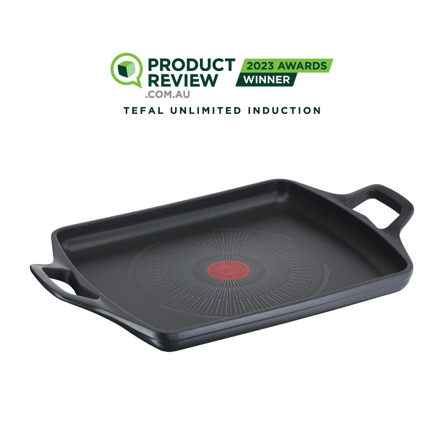 Tefal Unlimited Non Stick Induction Griddle 32x26cm - Professional Electric Cooktop for Pancakes, Steaks & Vegetables - Perfect for Home Kitchen & Restaurant Use
