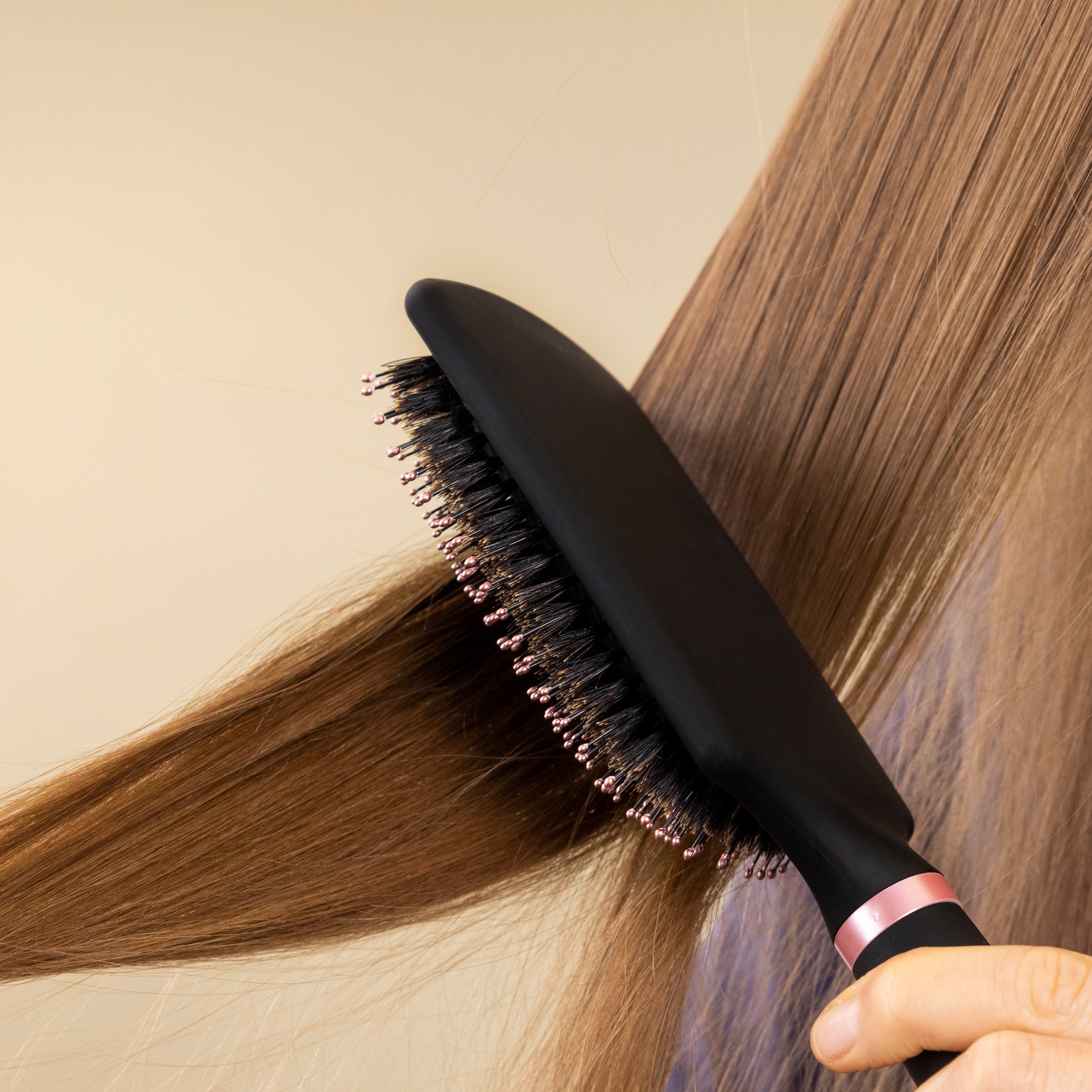 Siena Boar Bristle Paddle Brush for Smooth & Shiny Hair - Detangles, Reduces Frizz & Adds Shine - Perfect for Daily Styling & Salon-Quality Results at Home
