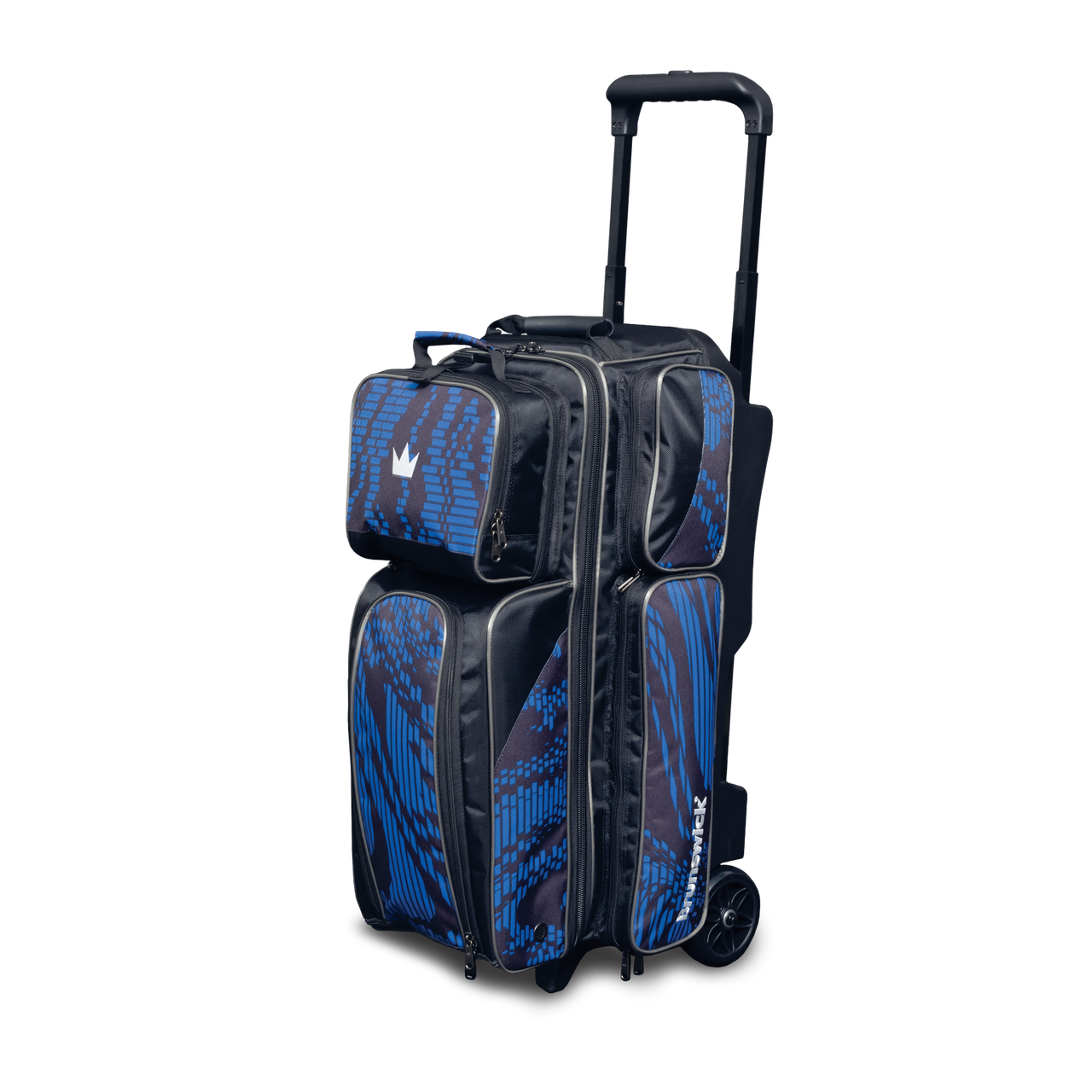 Brunswick Punisher Triple Roller Bowling Bag - Durable Blue Bowling Ball Carrier for League & Tournament Play | Perfect for 3-Ball Bowlers
