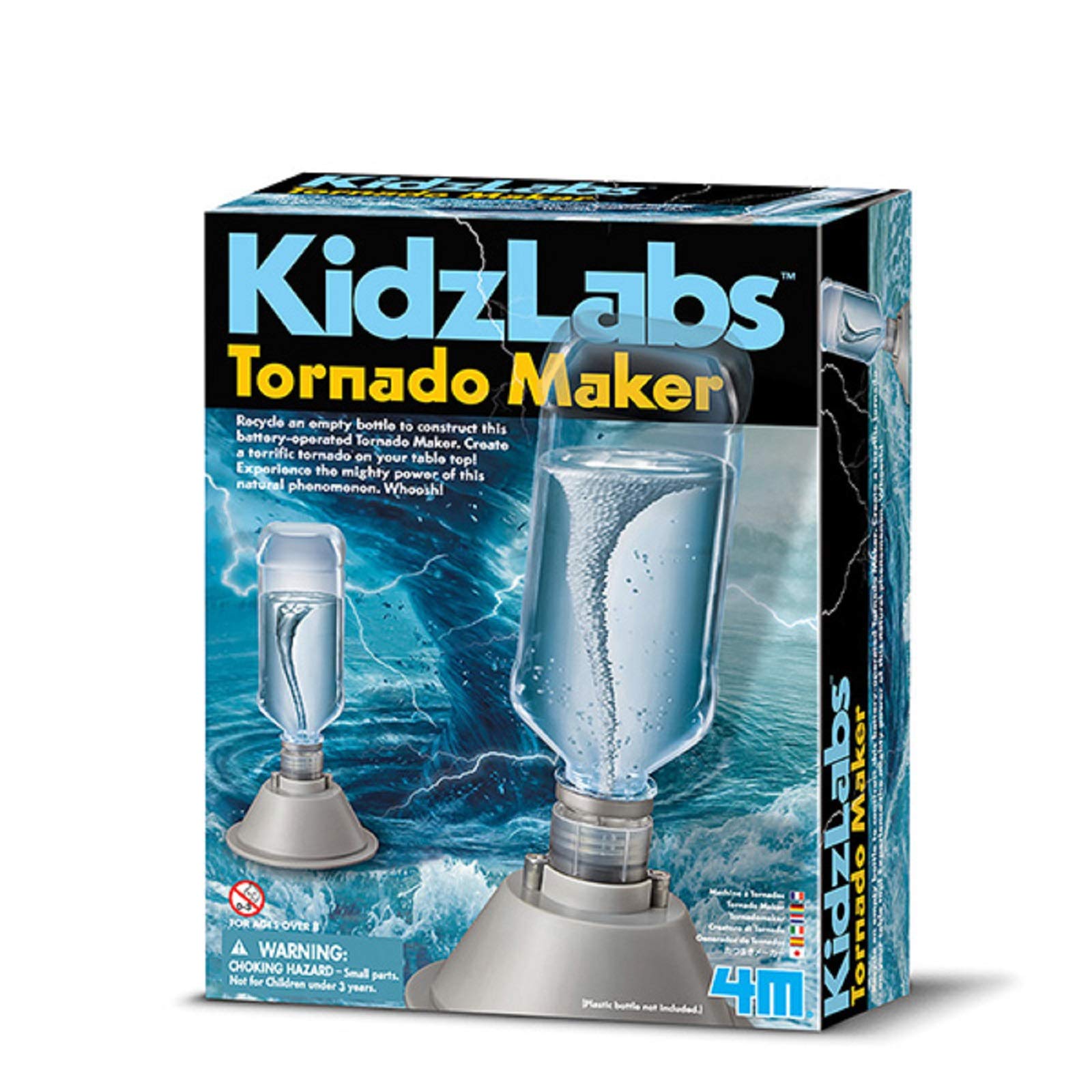 4M Kidz Labs Tornado Maker Science Kit - DIY Weather Experiment for Kids, Educational STEM Toy for Learning Meteorology - Perfect for Classroom, Homeschool & Science Fair Projects
