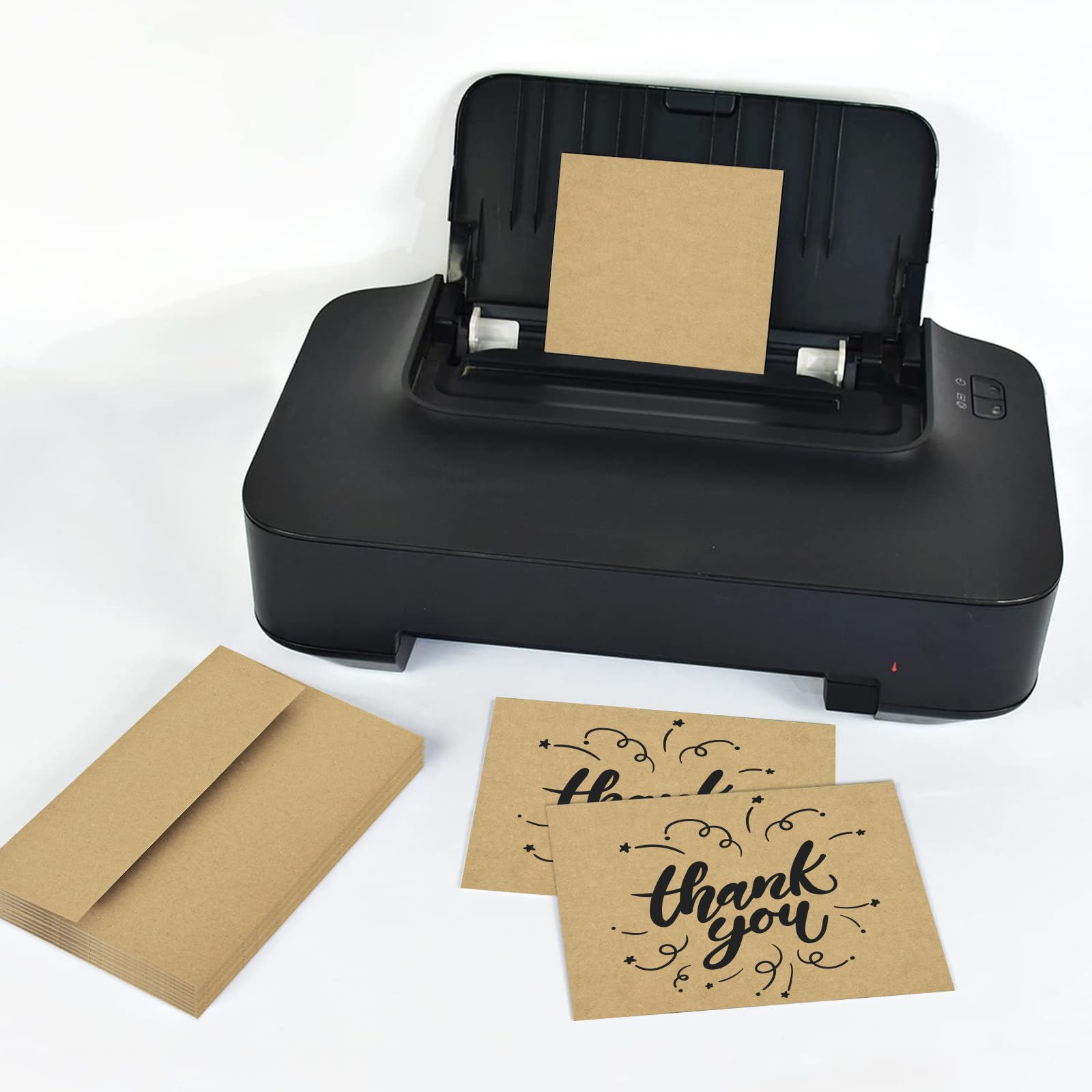 50 Pack Kraft Blank Cards & Envelopes Set 4.375x5.75 Inches - Eco-Friendly Brown Stationery for Invitations, Thank You Notes, Greetings | Perfect for Weddings, Birthdays, Business Correspondence