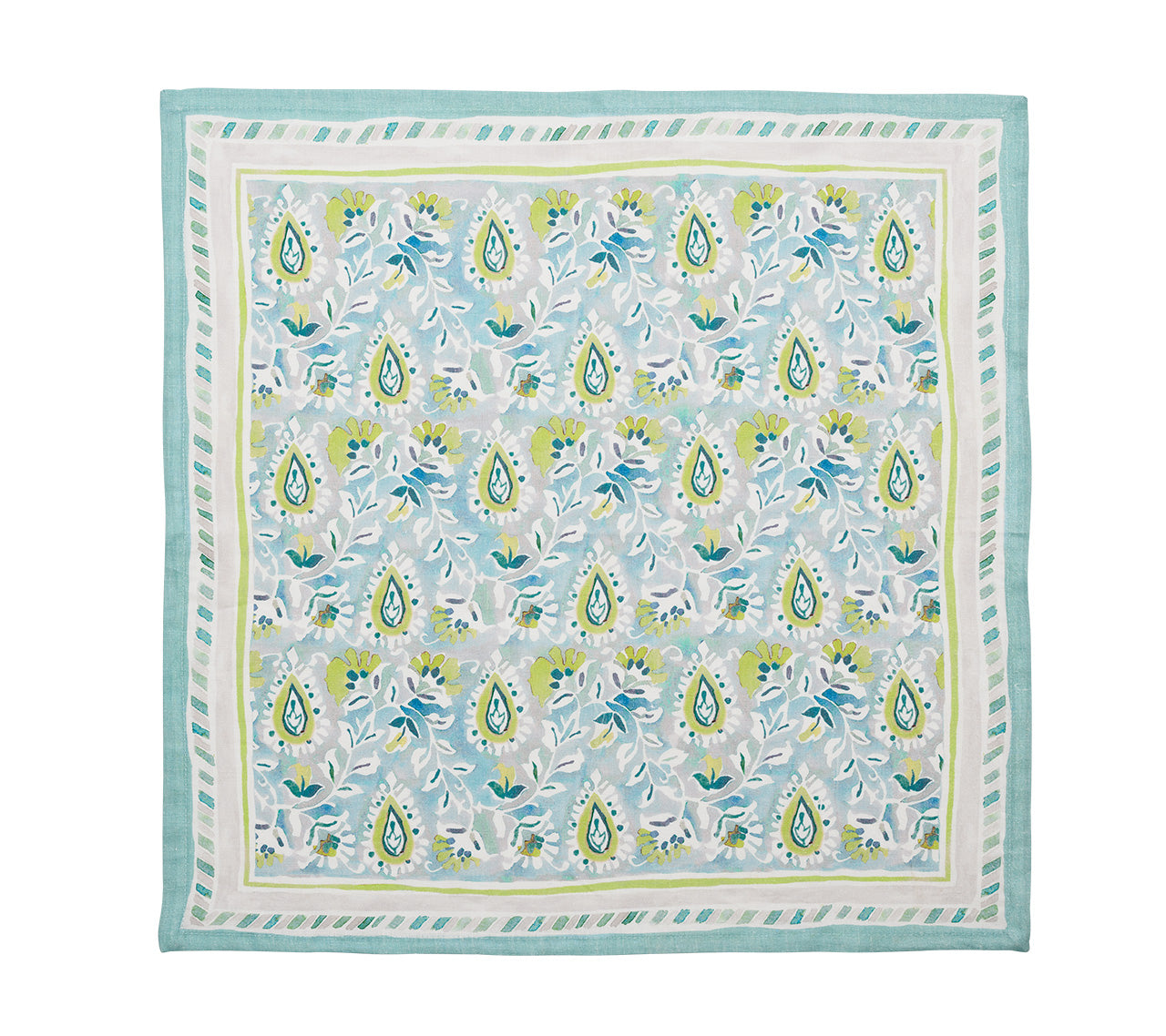 Mira Seafoam & Green Cloth Napkins Set of 4 - Premium Cotton Dinner Napkins for Formal Dining, Parties & Eco-Friendly Home Decor