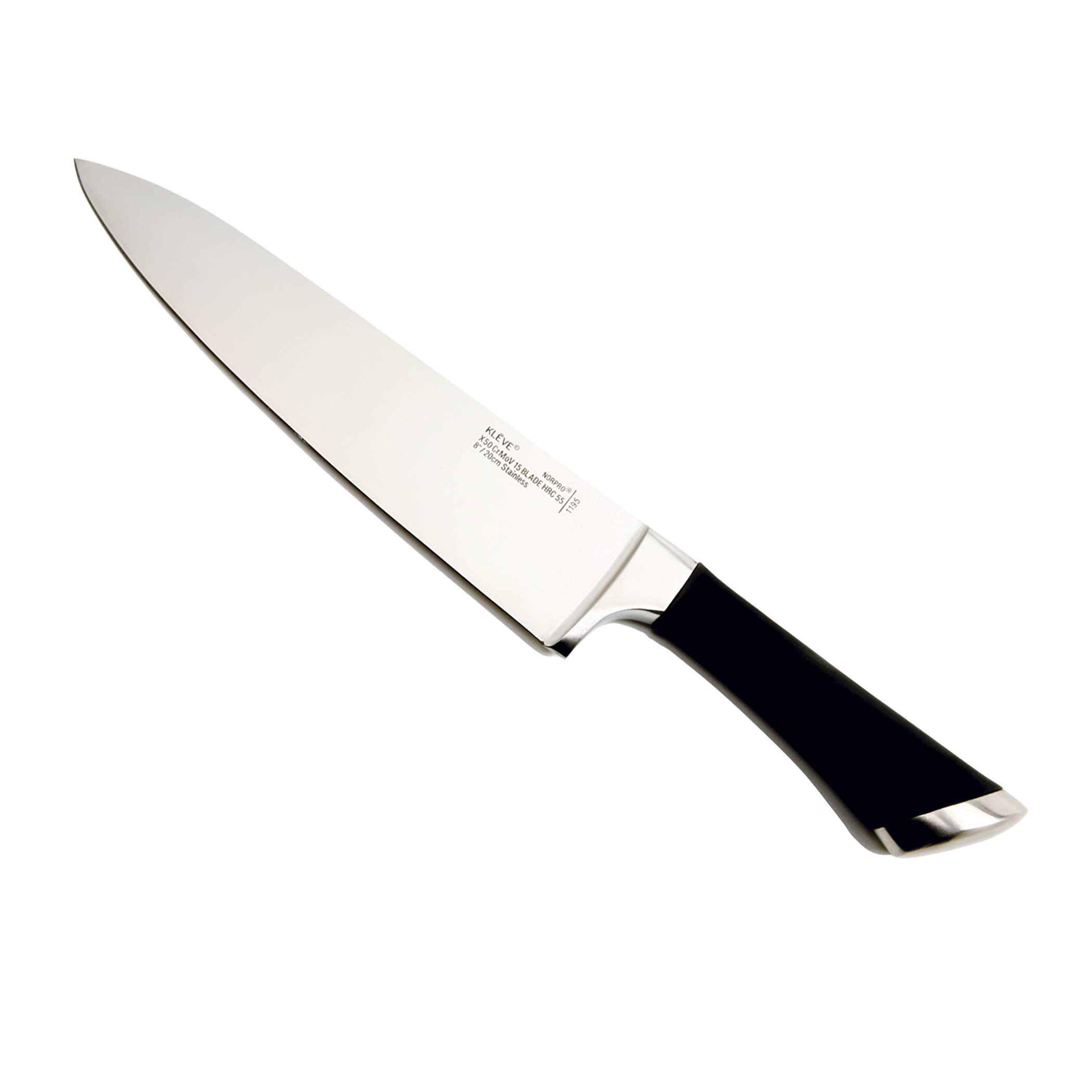 Norpro KLEVE 8-Inch Stainless Steel Chef's Knife - Professional Kitchen Knife for Chopping, Slicing & Dicing - Perfect for Home Cooks & Chefs