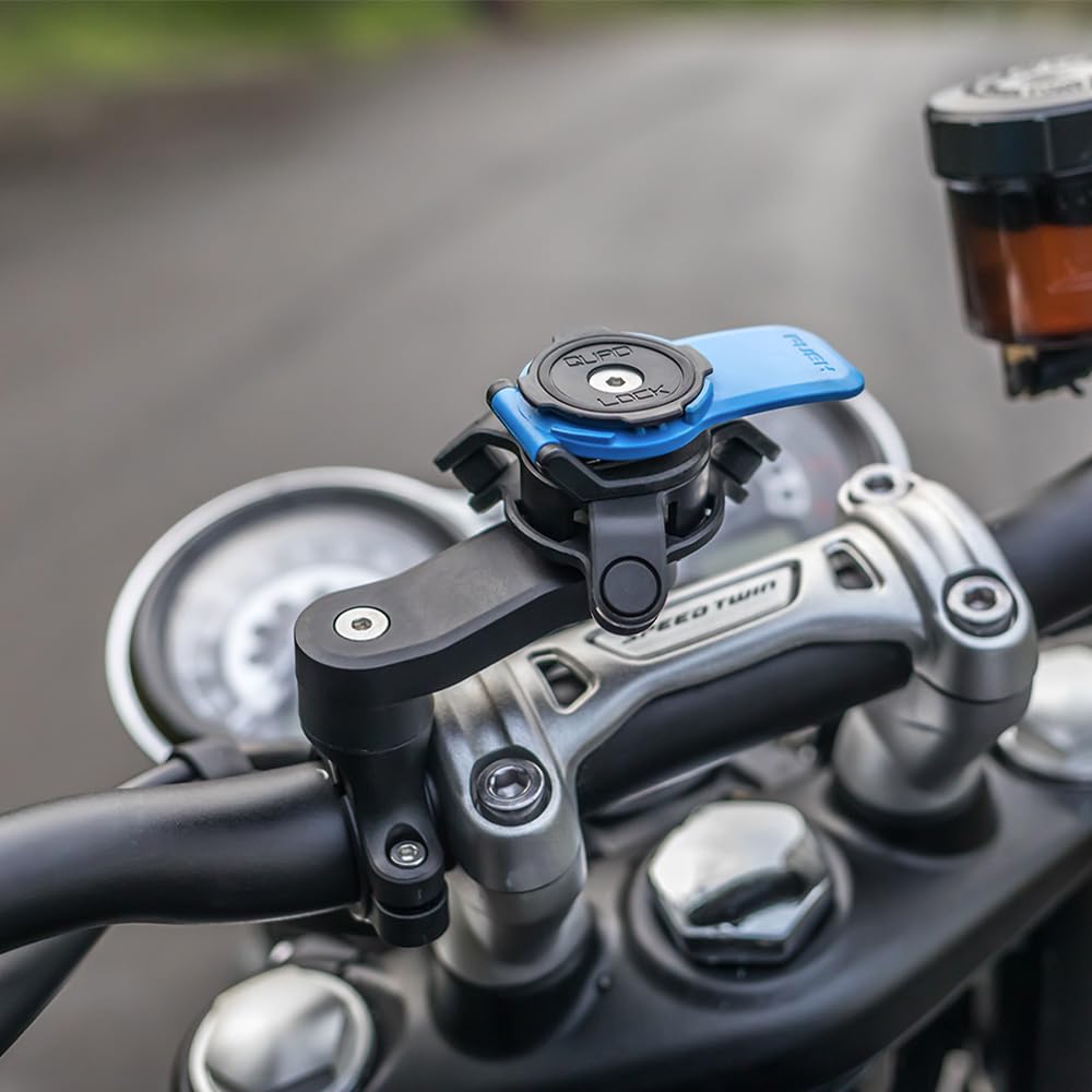Quad Lock Motorcycle Handlebar Mount Kit with Vibration Dampener - Compatible with iPhone 12 Mini MAG Phone Case | Secure Phone Holder for Motorcycles, Bikes & ATVs | Perfect for Adventure Riding & Commuting
