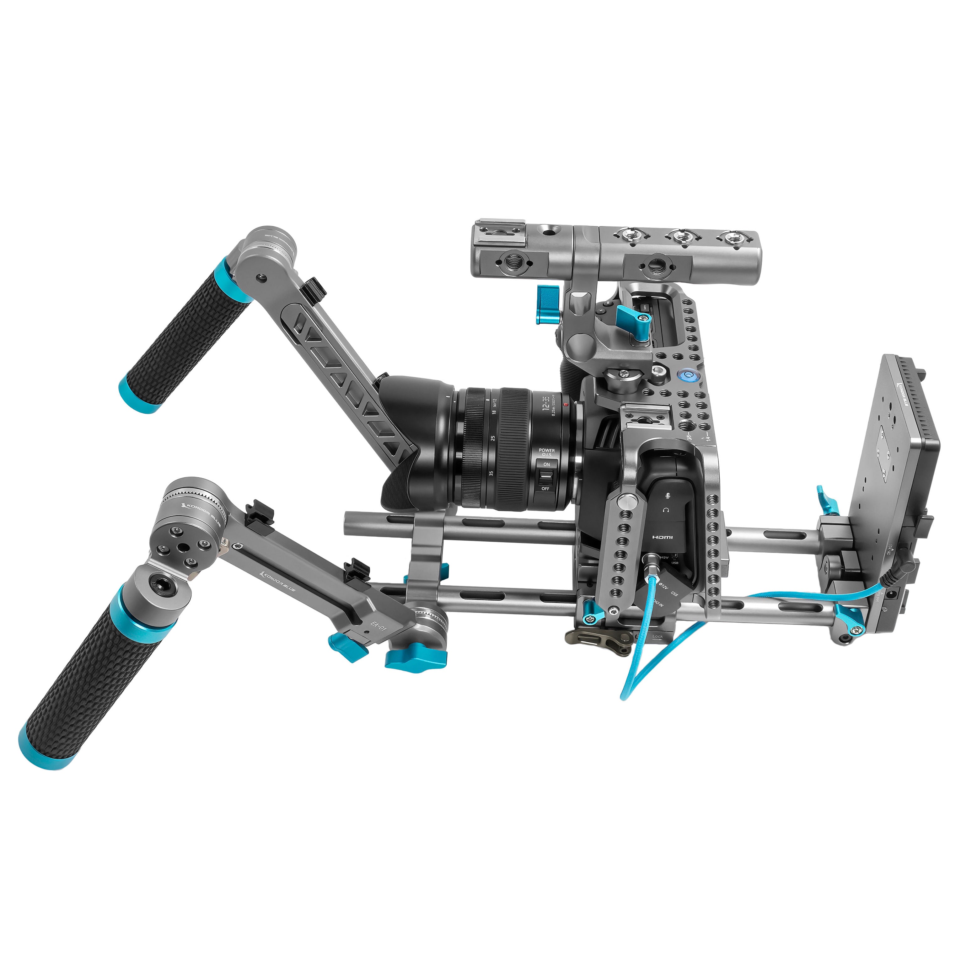 Kondor Blue Ultimate BMPCC6K/4K Camera Rig - Professional Stabilization System for Blackmagic Pocket Cinema Cameras | Perfect for Filmmaking, Vlogging & Studio Production