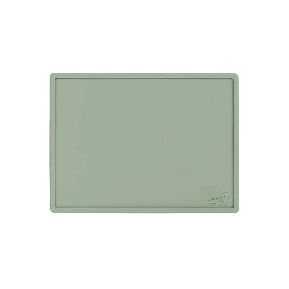 EzPz Mini Placemat in Sage - Non-Slip Silicone Baby Feeding Mat for Toddlers | Perfect for High Chairs, Tables & Travel | BPA-Free, Dishwasher Safe