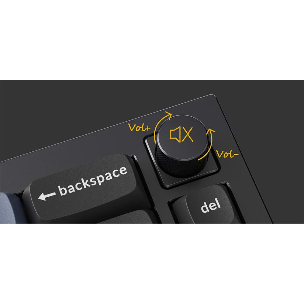 Keychron Q2 Hot-Swappable Wired Mechanical Keyboard - RGB Backlit, Gateron G Pro Brown Switches, Knob Control, 65% Compact Layout (68 Keys), Aluminum Frame for Windows & Mac (Navy Blue) | Perfect for Gaming, Coding & Office Work