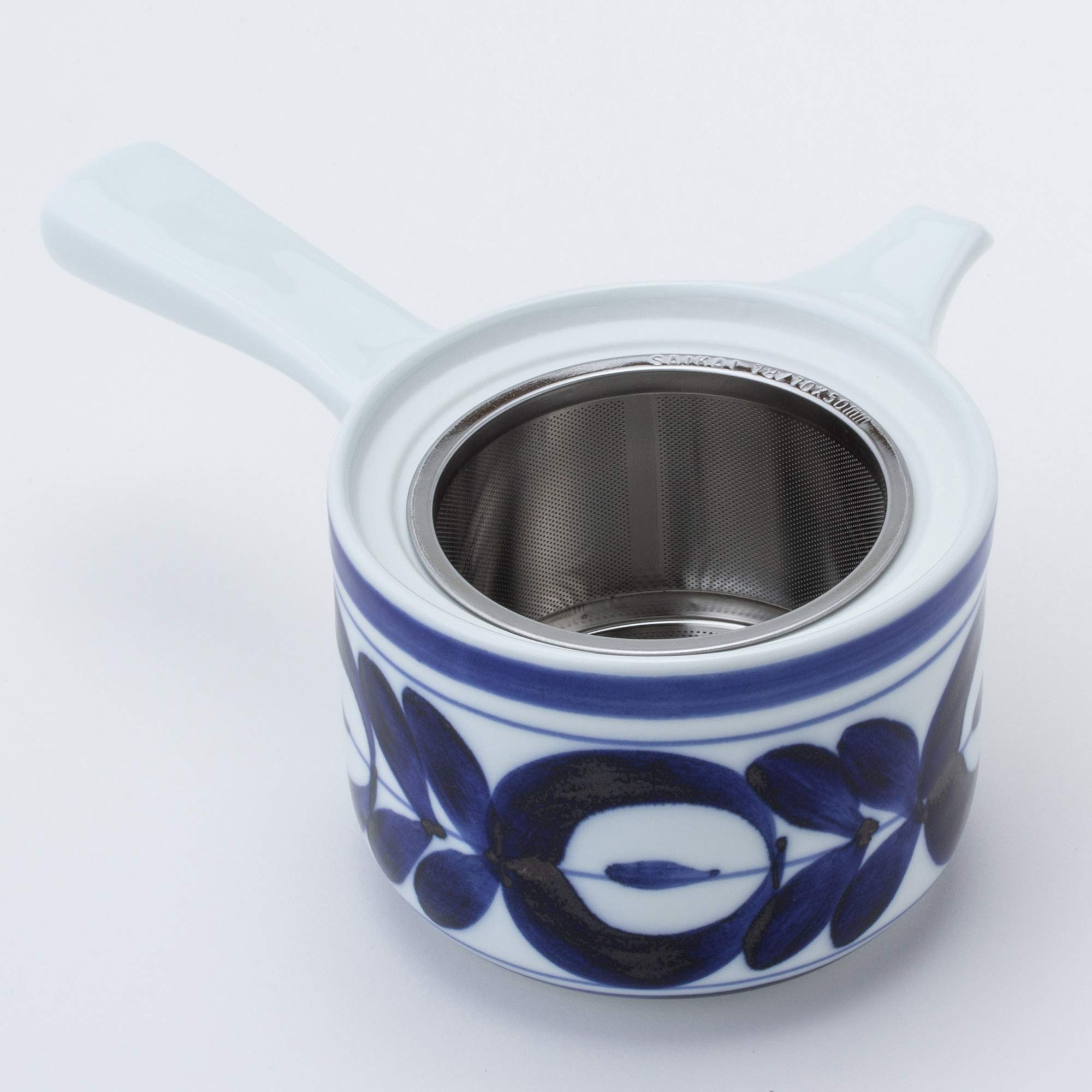 Premium Hasami Ware Teapot - Saikai Pottery 73446 Majolica Floral Design with Super Stainless Steel Filter & Tea Strainer | 14.2oz (425ml) Microwave & Dishwasher Safe Japanese Ceramic Teapot | Perfect for Loose Leaf Tea, Herbal Infusions & Home Tea Ceremonies