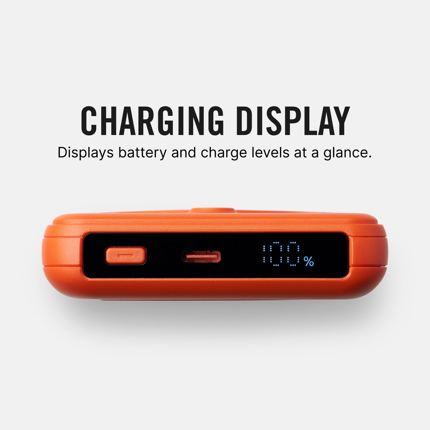 Basecamp Orange Magnetic Power Bank - 10000mAh Portable Wireless Charger for iPhone, Android - Perfect for Travel, Camping, and Outdoor Adventures