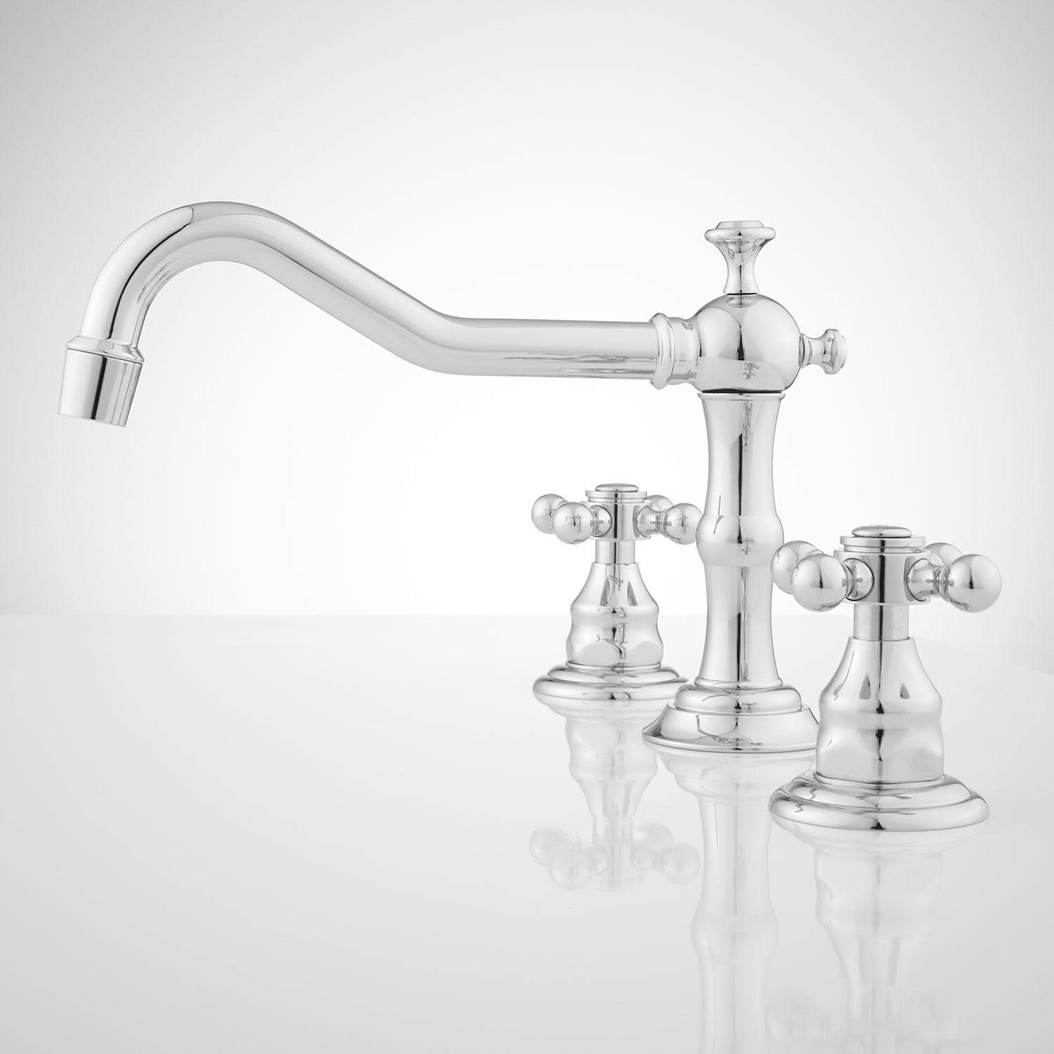 Signature Hardware 437388 Barbour 1.2 GPM Widespread Bathroom Faucet with Pop-up Drain Assembly - Polished Brass - Perfect for Modern Bathroom Renovations and Luxury Home Upgrades