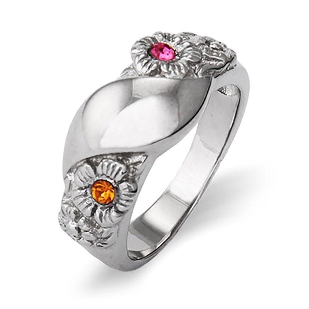 Custom 2 Stone Initial Birthstone Ring for Women - Personalized Name Letter Ring with Birthstones - Perfect Gift for Mom, Wife, Daughter - Ideal for Mother's Day, Birthday, Anniversary & Special Occasions