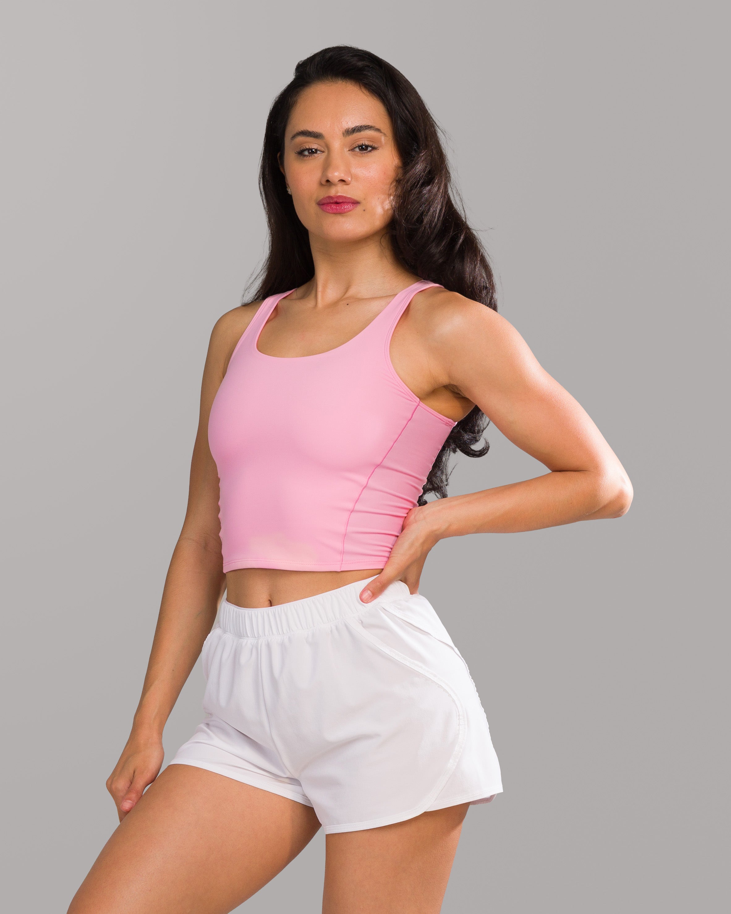 Flex Tank Top for Women - Soft Rose Color, Comfortable Stretchy Fabric, Perfect for Yoga, Gym, and Casual Wear