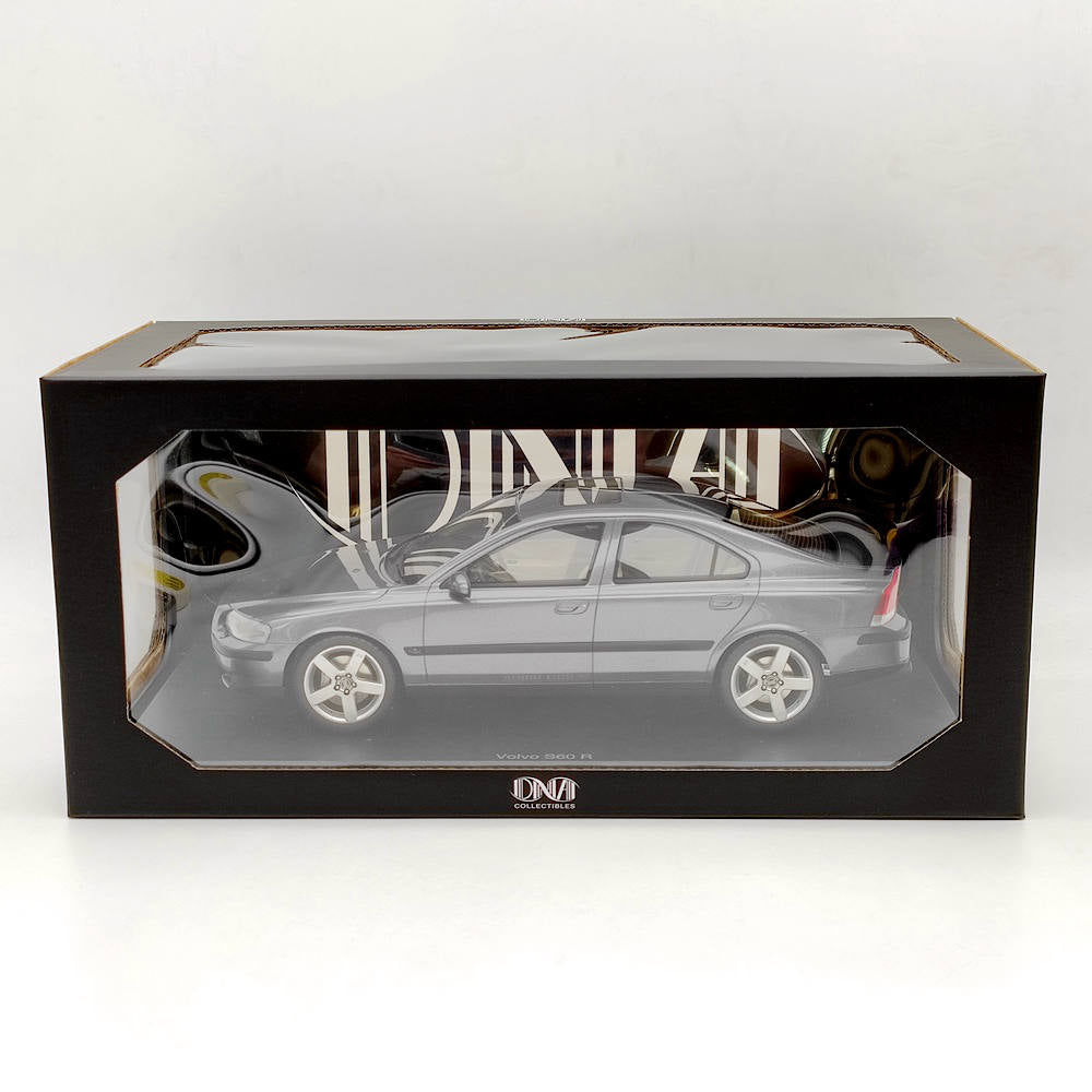1/18 Scale Volvo S60 R 2003 Grey Metallic Resin Model Car - DNA Collectibles DNA000107 - Perfect for Car Enthusiasts, Collectors & Home Office Decor