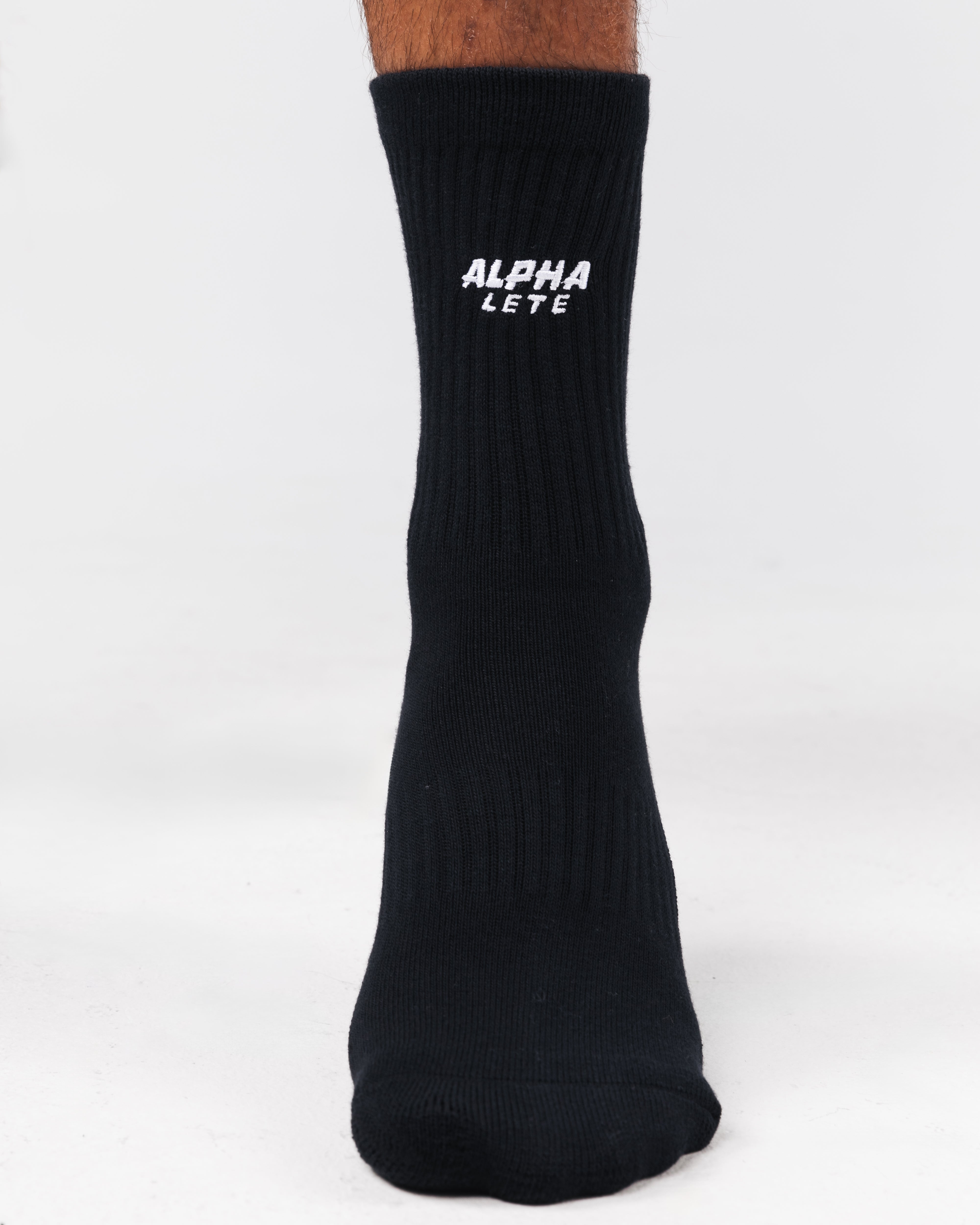 Force Elite Performance Socks 3-Pack - Black - Athletic Compression Socks for Running, Hiking & Workout