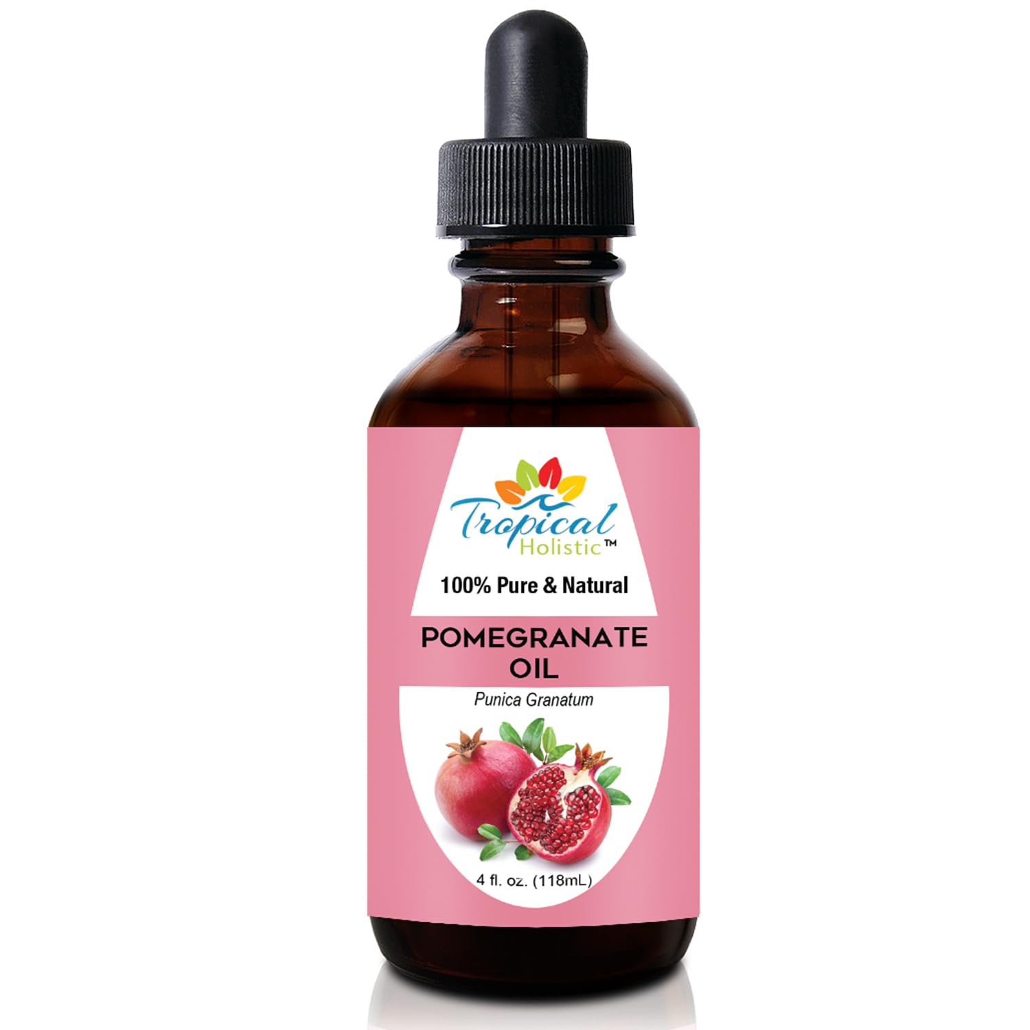 100% Pure Cold-Pressed Pomegranate Seed Oil - 4oz Unrefined Natural Oil for Face, Hair & Beard Care | Hydrating Skin Moisturizer, DIY Beauty Recipes & Anti-Aging Treatment | Perfect for Dry Skin, Hair Growth & Nighttime Skincare Routine