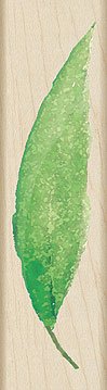 Handmade Watercolor Leaf Wood Mounted Rubber Stamp (H3672) - Perfect for Scrapbooking, Card Making, and DIY Craft Projects