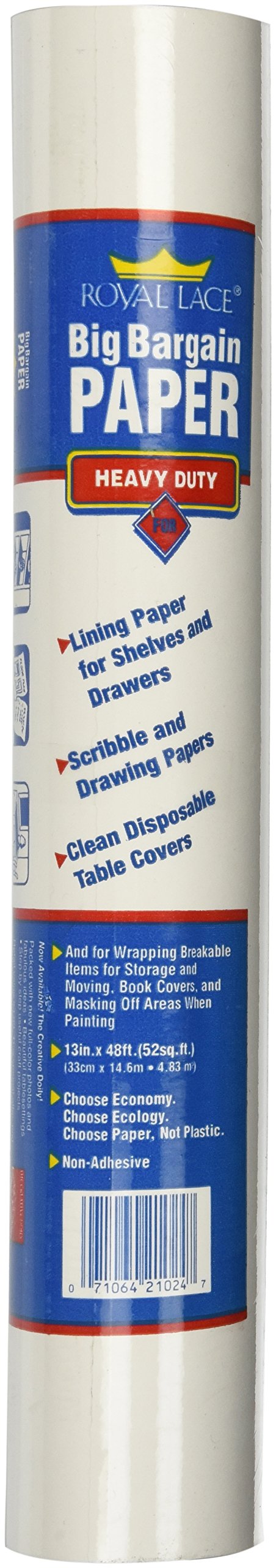 Royal Consumer Products 21055 White Bond Shelf Liner Paper Roll - 13