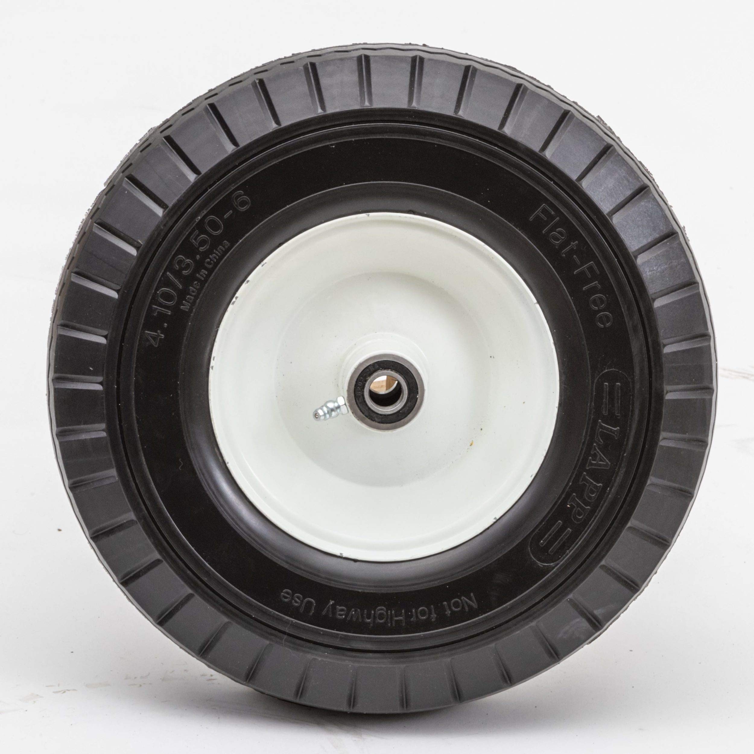 Heavy Duty Flat Free Wheels - 500 lb Capacity Replacement Wheels for Wheelbarrow, Garden Cart, Nursery Cart with Hub/Bearing Options | Perfect for Landscaping, Construction & Gardening Projects