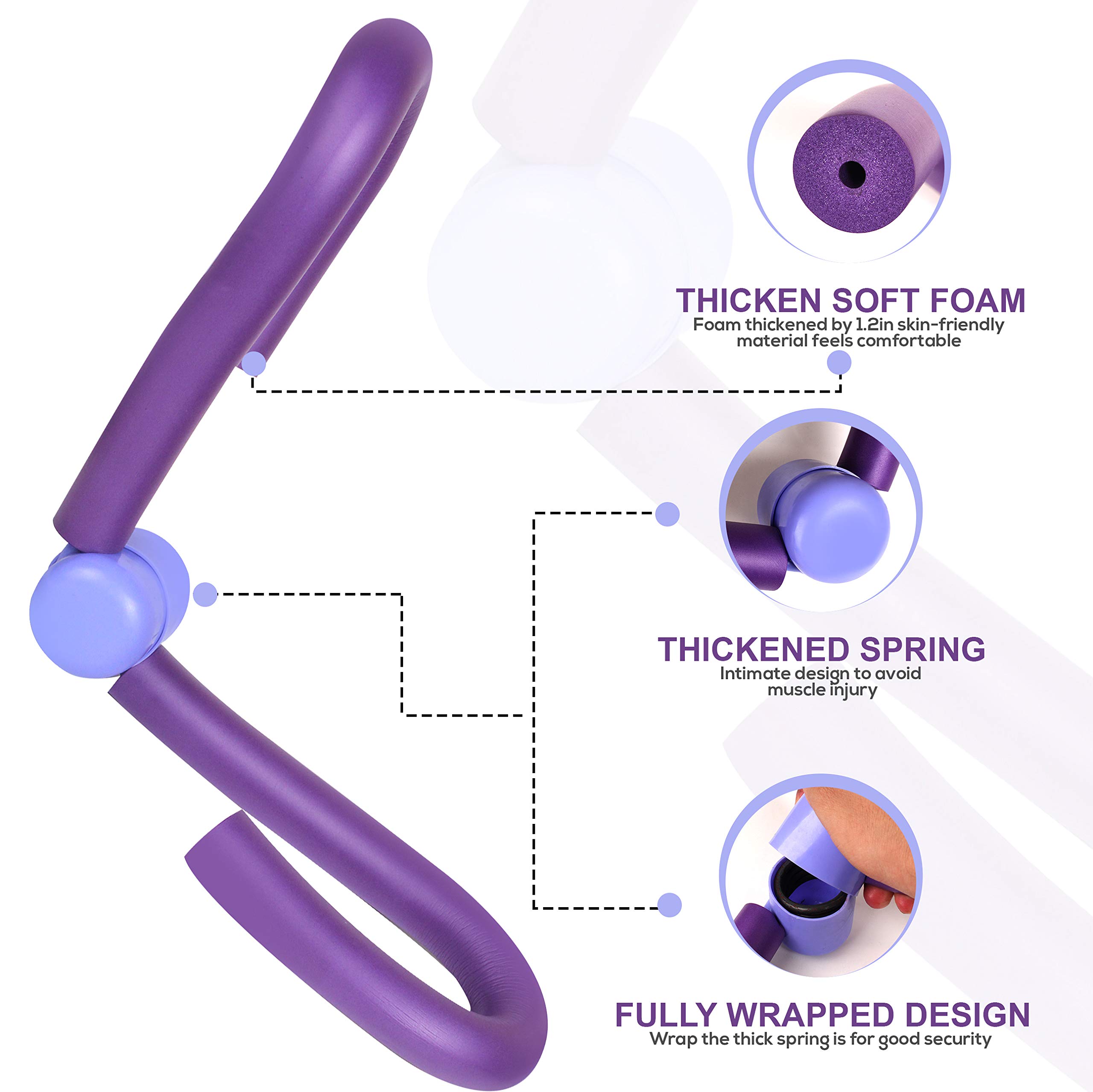 Thigh Master & Abs Toner - Home Gym Equipment for Legs, Arms & Weight Loss - Purple (Perfect for Home Workouts)