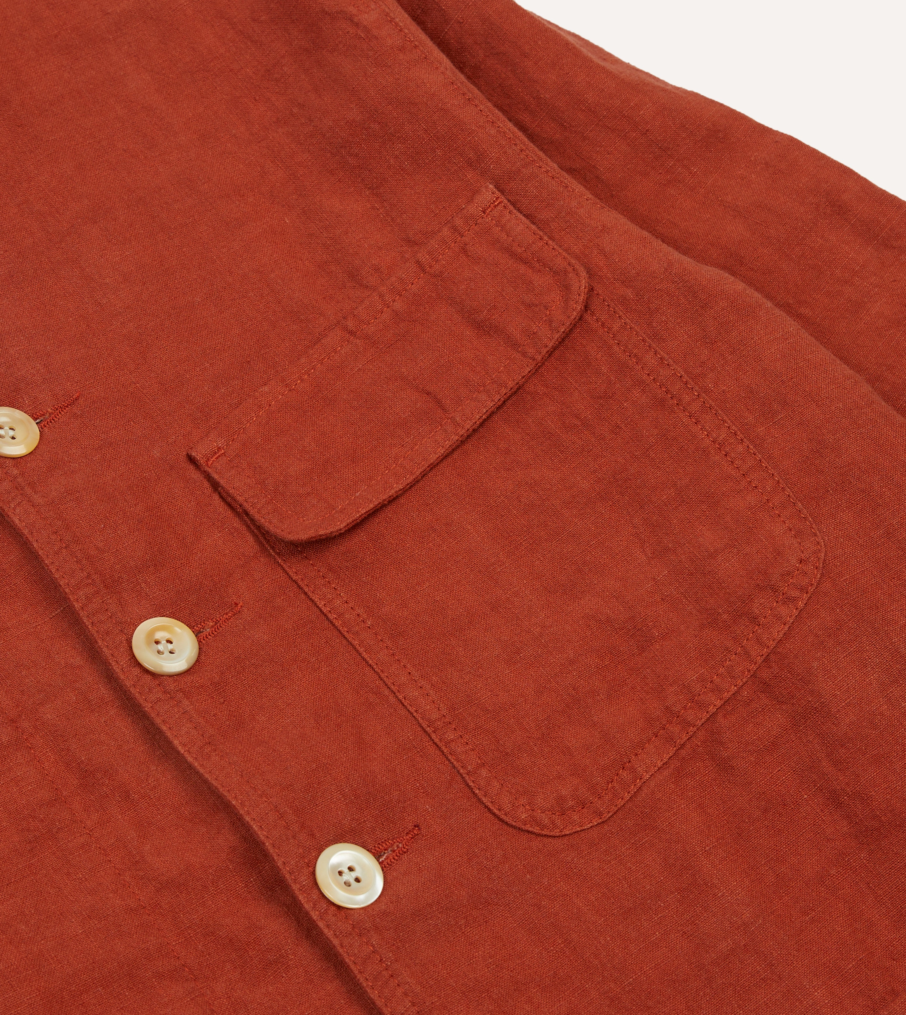 Rust Linen Forestiere Jacket - Lightweight Breathable Linen Coat for Women | Casual Spring & Fall Outerwear | Perfect for Outdoor Adventures & City Strolls