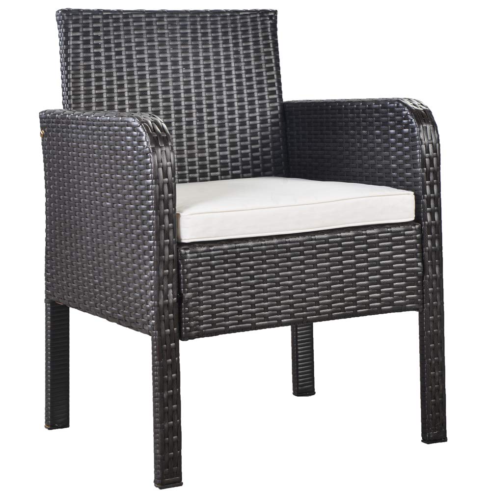 4-Piece Rattan Sofa Set with Cushions - Beige Outdoor Wicker Furniture for Patio, Garden, Poolside & Backyard Relaxation
