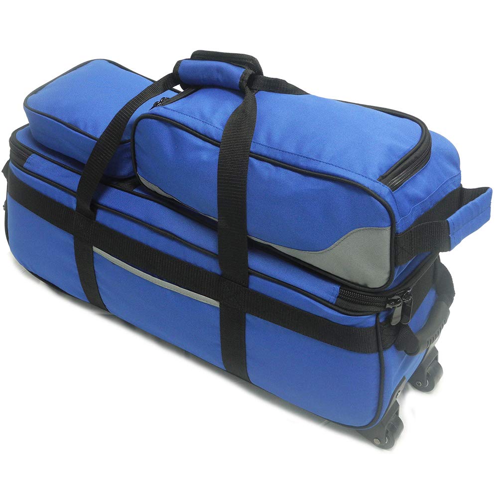 Pyramid Path Triple Tote Roller Plus Bowling Bag with Detachable Shoe Compartment (Fits US Men's Size 15) - Lightweight Travel Luggage with Accessory Pockets | Perfect for Gym, Bowling, Business Trips & Weekend Getaways