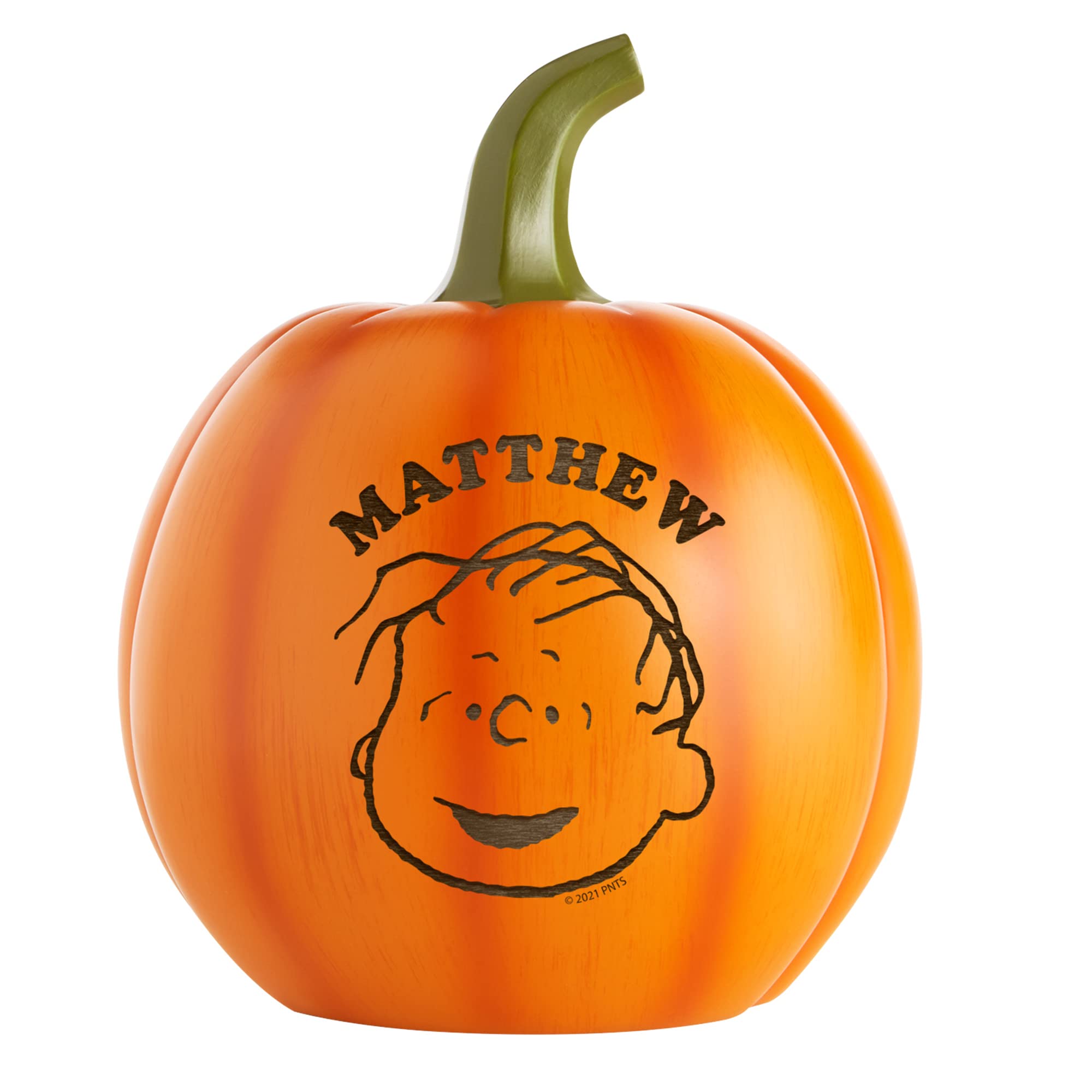 Personalized Peanuts Character Light-Up Pumpkin Patch - Linus Halloween Decor - Custom LED Night Light for Home, Party & Seasonal Decorations