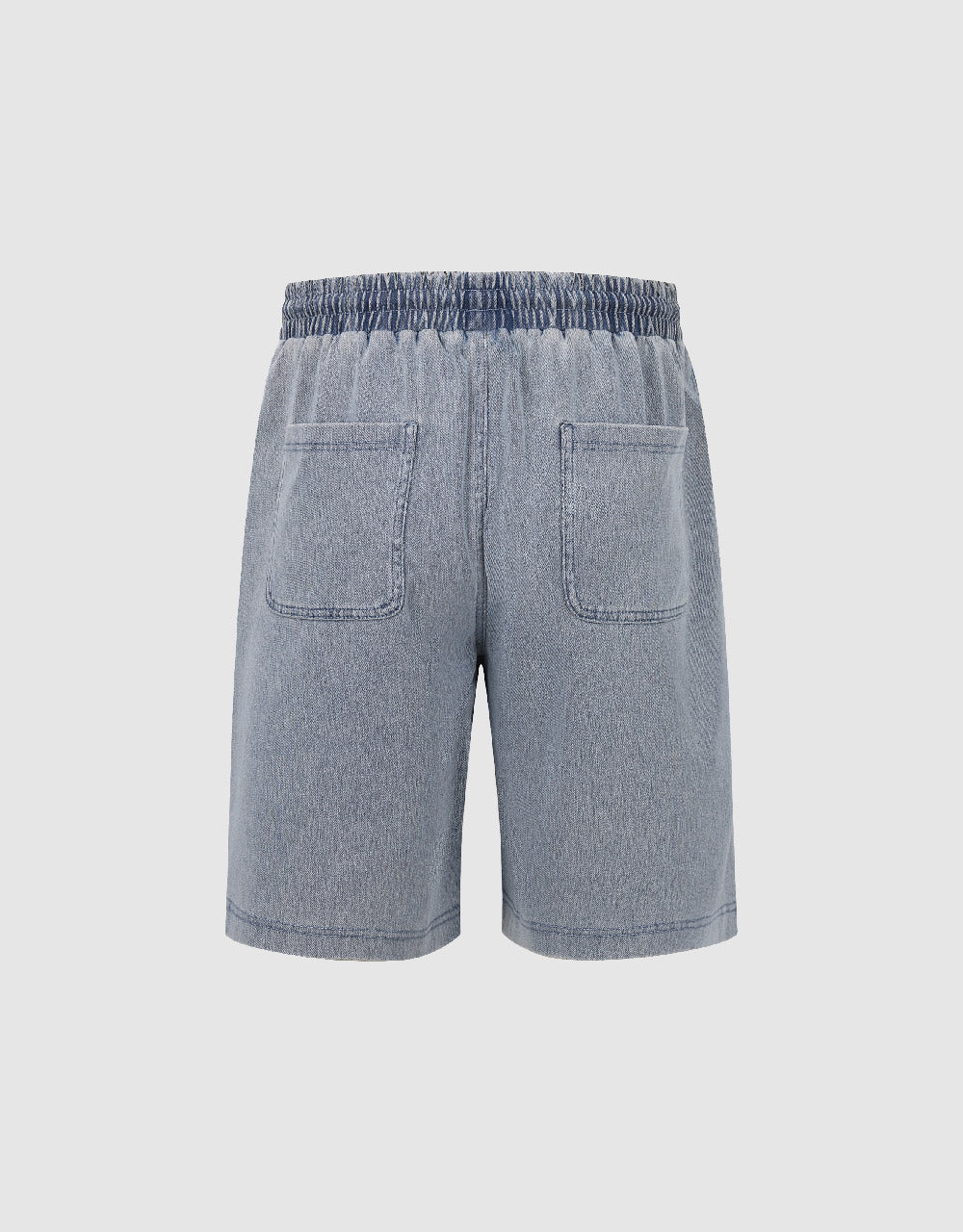 Women's High Waist Denim Shorts with Drawstring - Comfortable Stretch Denim Summer Shorts for Casual Wear, Beach, and Travel