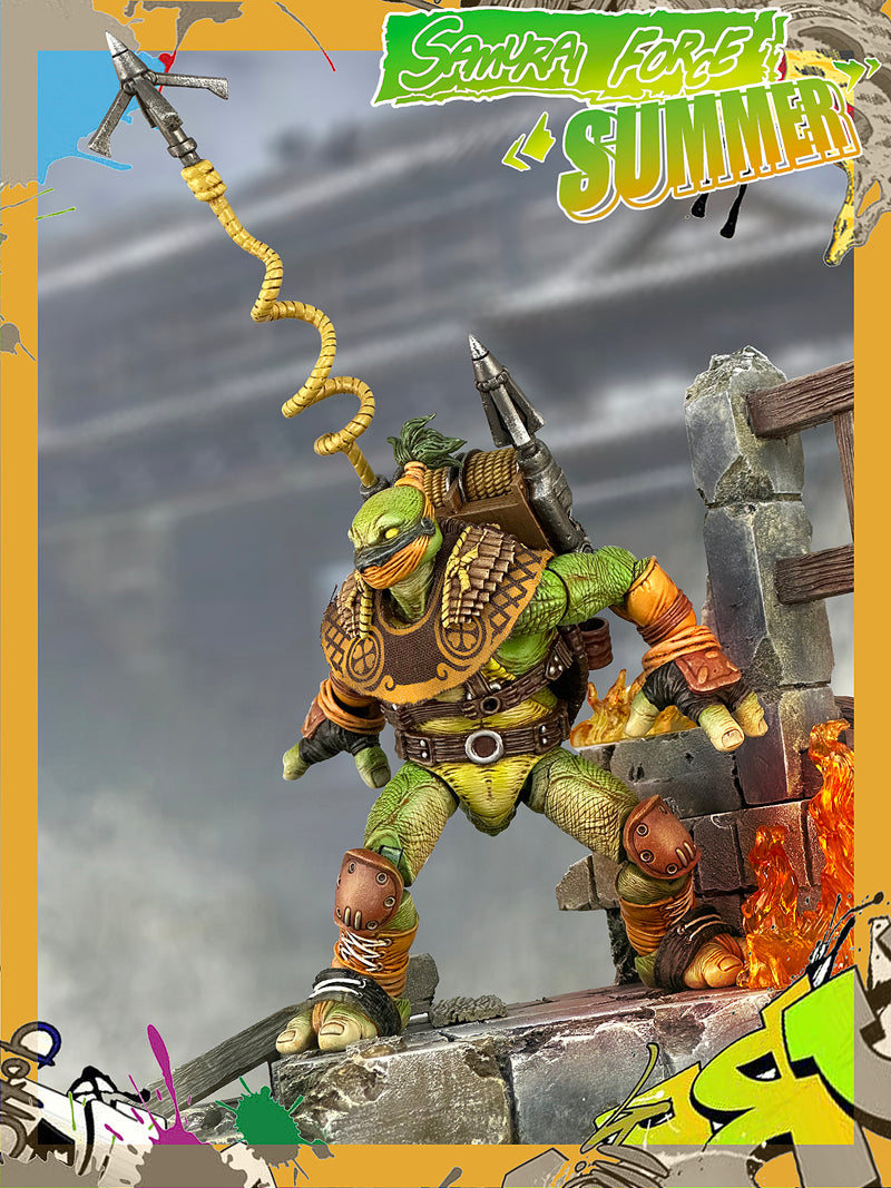 Fury Toys 1/12 Scale 5-inch Action Figure - Wave 3 Rage Samurai Force Turtle Collectible Figure for Display & Play | Perfect for Anime Fans, Model Collectors, and Gift Giving