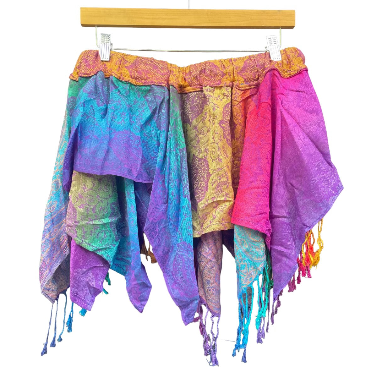Fairy Pashmina Skirt - Rainbow Purple Ombre Maxi Skirt for Women | Boho Chic Beach Skirt | Perfect for Festivals, Vacations & Summer Outfits