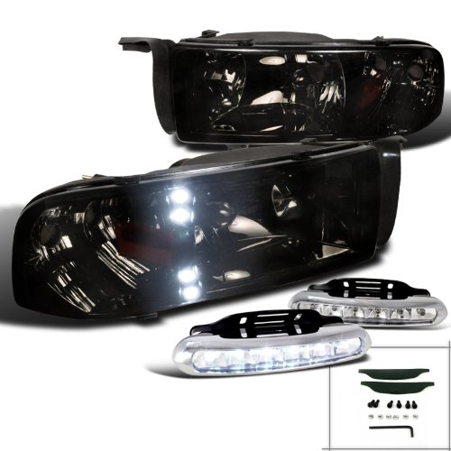Spec-D Tuning LED Headlights & Fog Lamps for Dodge Ram - Smoke Lens Design - High Performance Lighting for Night Driving & Off-Road Adventures