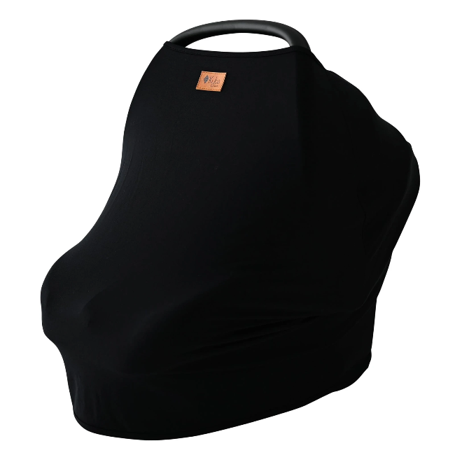 Kyte Baby Car Seat Cover - Soft & Breathable Infant Car Seat Canopy in Midnight Black for Newborns & Toddlers - Perfect for Travel, Stroller, and Outdoor Protection