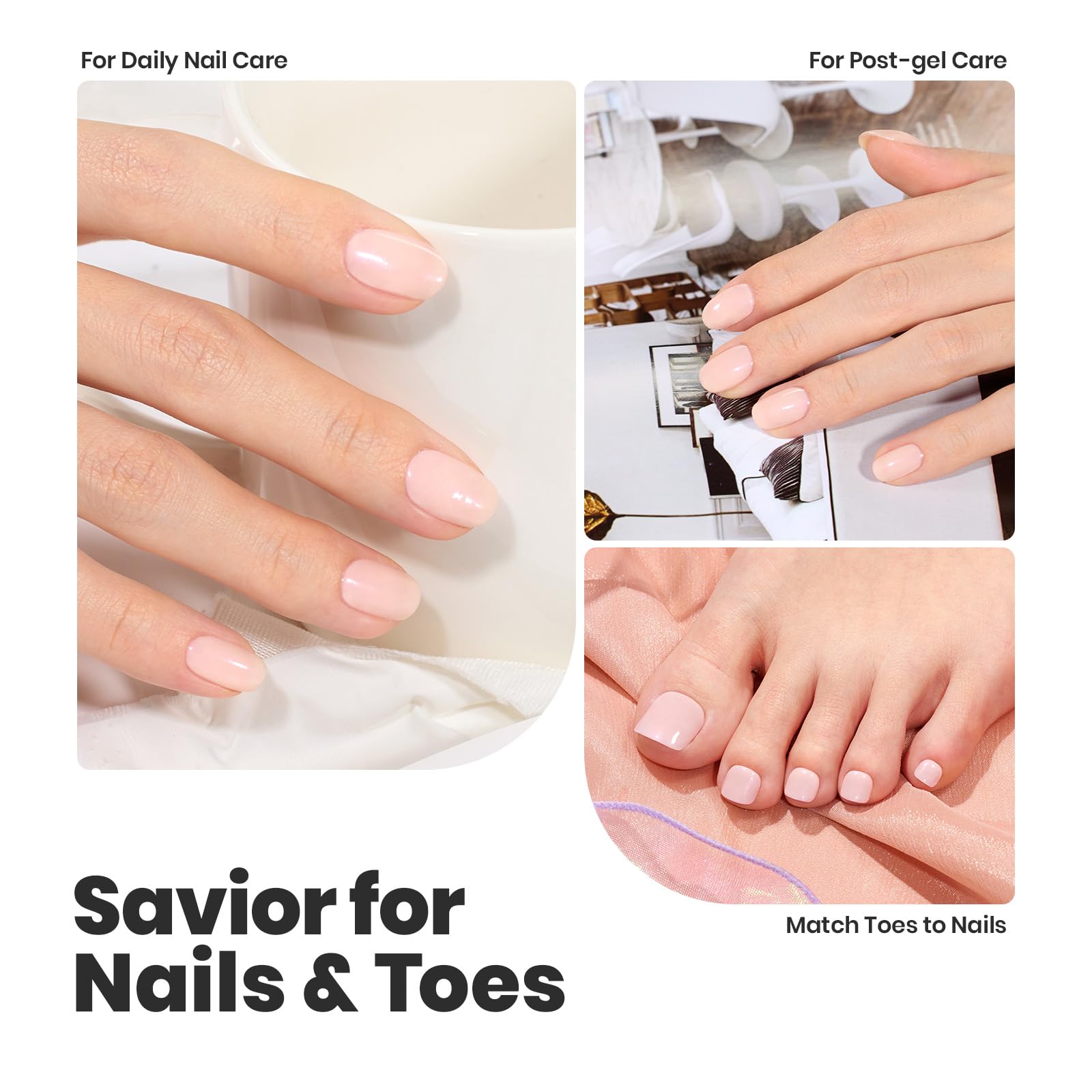 Beetles Nail Polish - Natural Nude Shimmer Nail Concealer, Fast Drying Strengthening Treatment for Thin & Damaged Nails (0.51 Fl Oz) | Perfect for Manicures, Pedicures & At-Home Nail Care