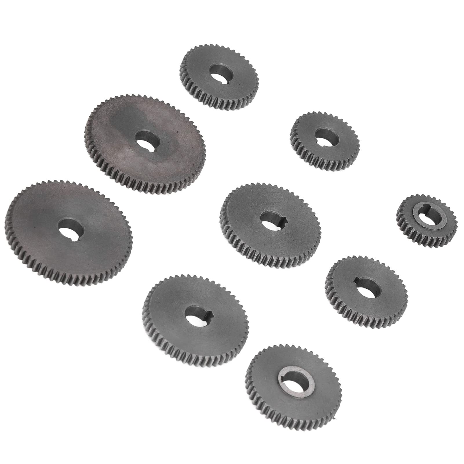 9Pcs Metal Gear Set for Mini Lathe Cutting Machine - High Precision Replacement Gears for DIY Projects, Model Building & Metalworking