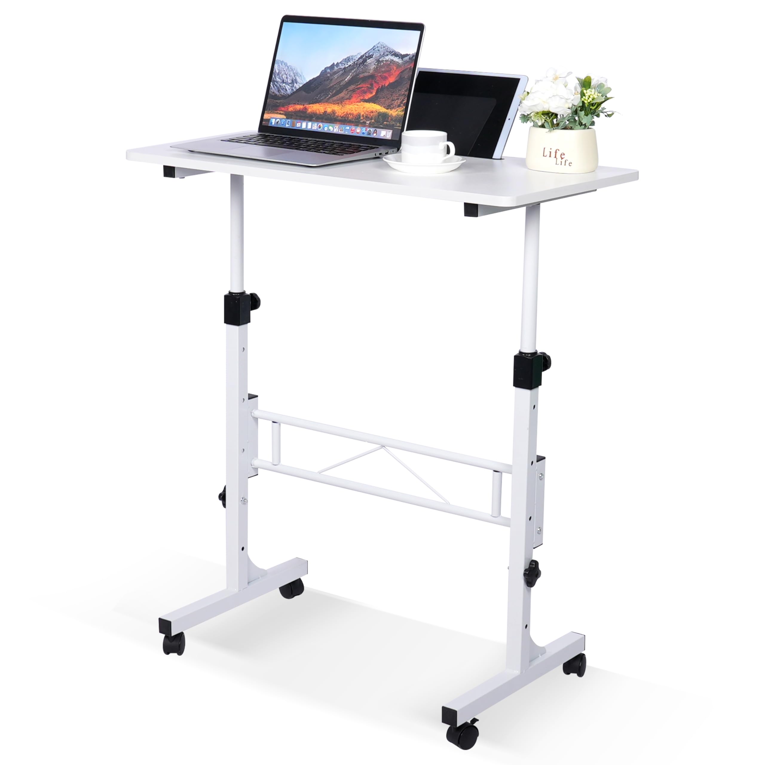 Adjustable Height Standing Desk with Wheels - 16